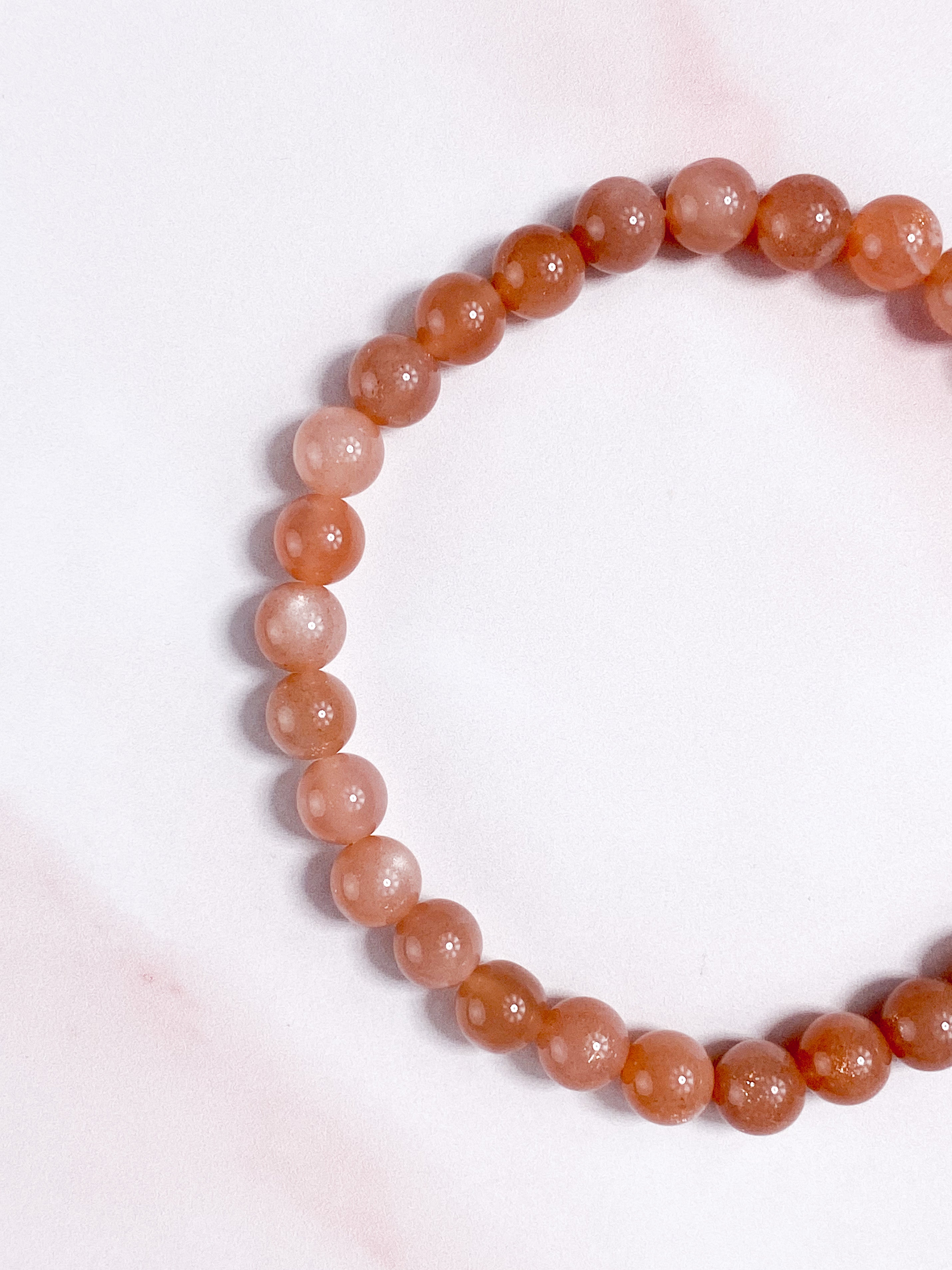 Fersken Månesten Armbånd