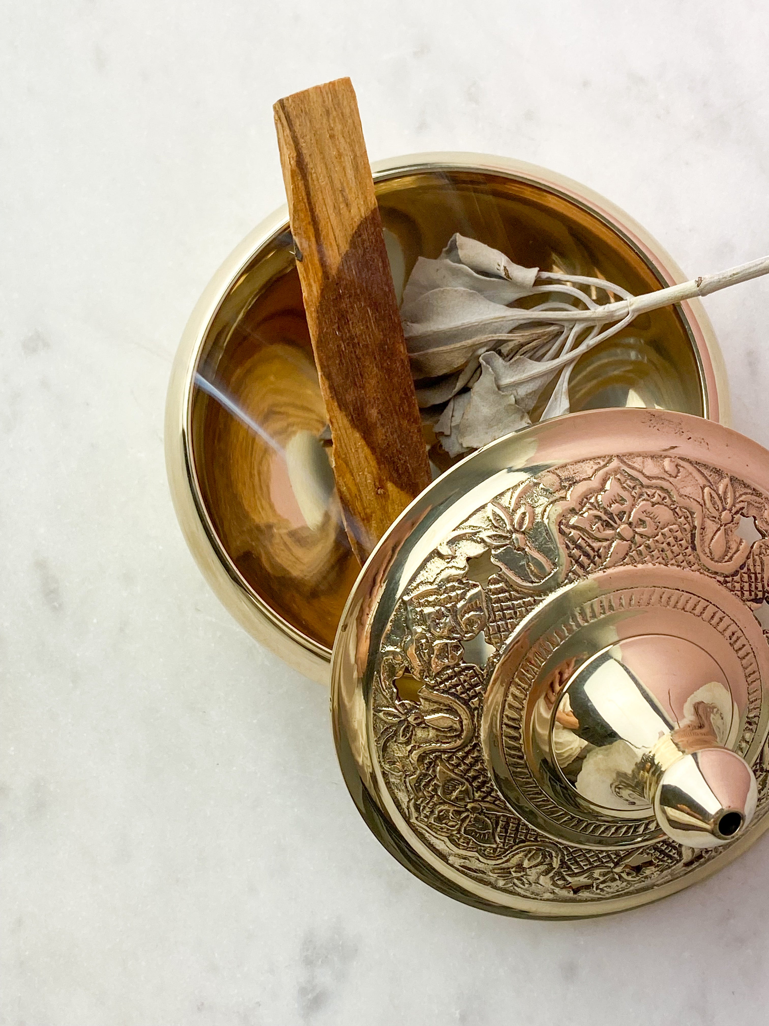 Røgelseskar (Messing med stjerner)