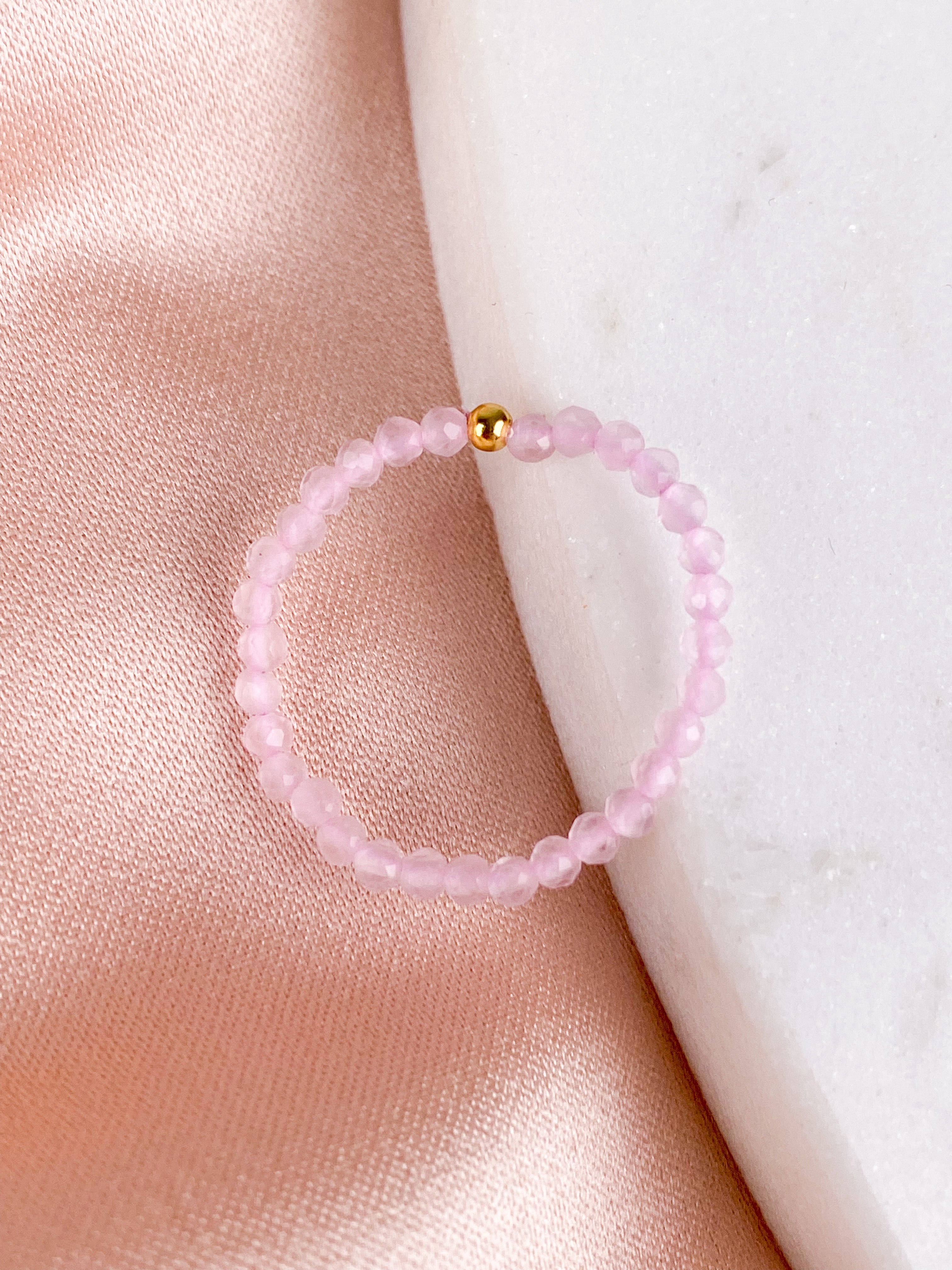 Rosakvarts Armband (Facet)