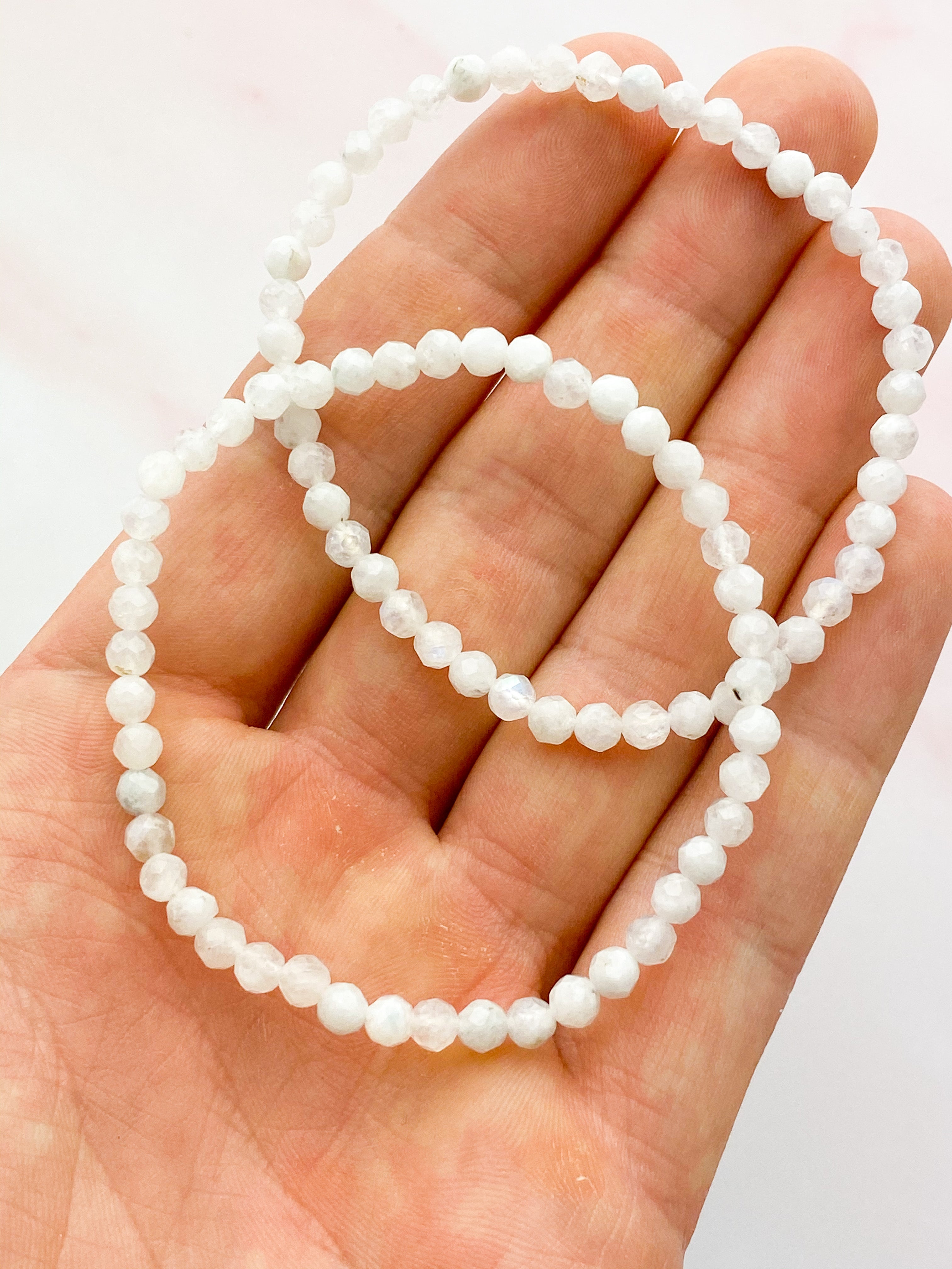 Regnbue Månesten Armbånd (Facet)