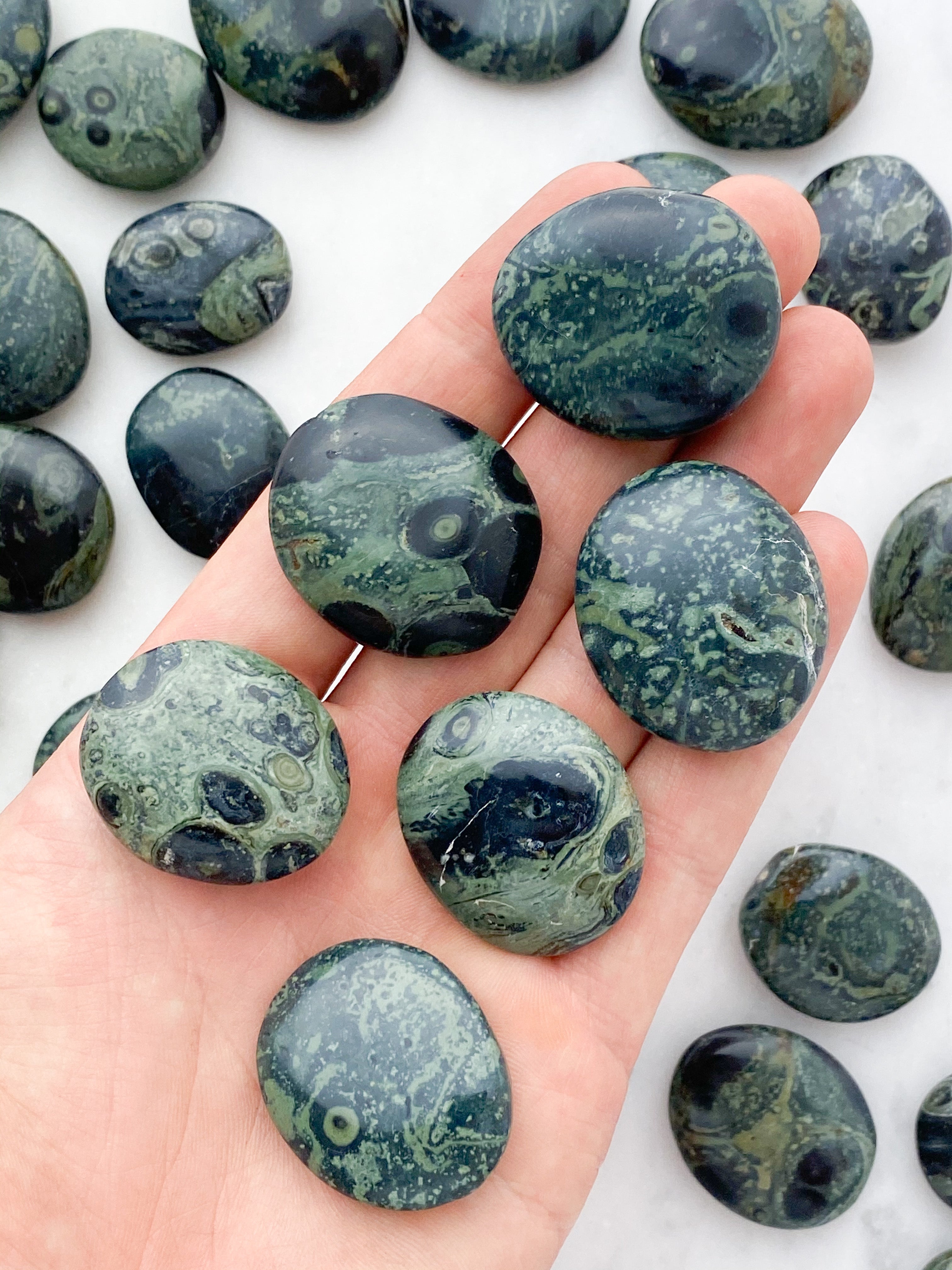 Kambaba Jaspis Amulet Lommesten