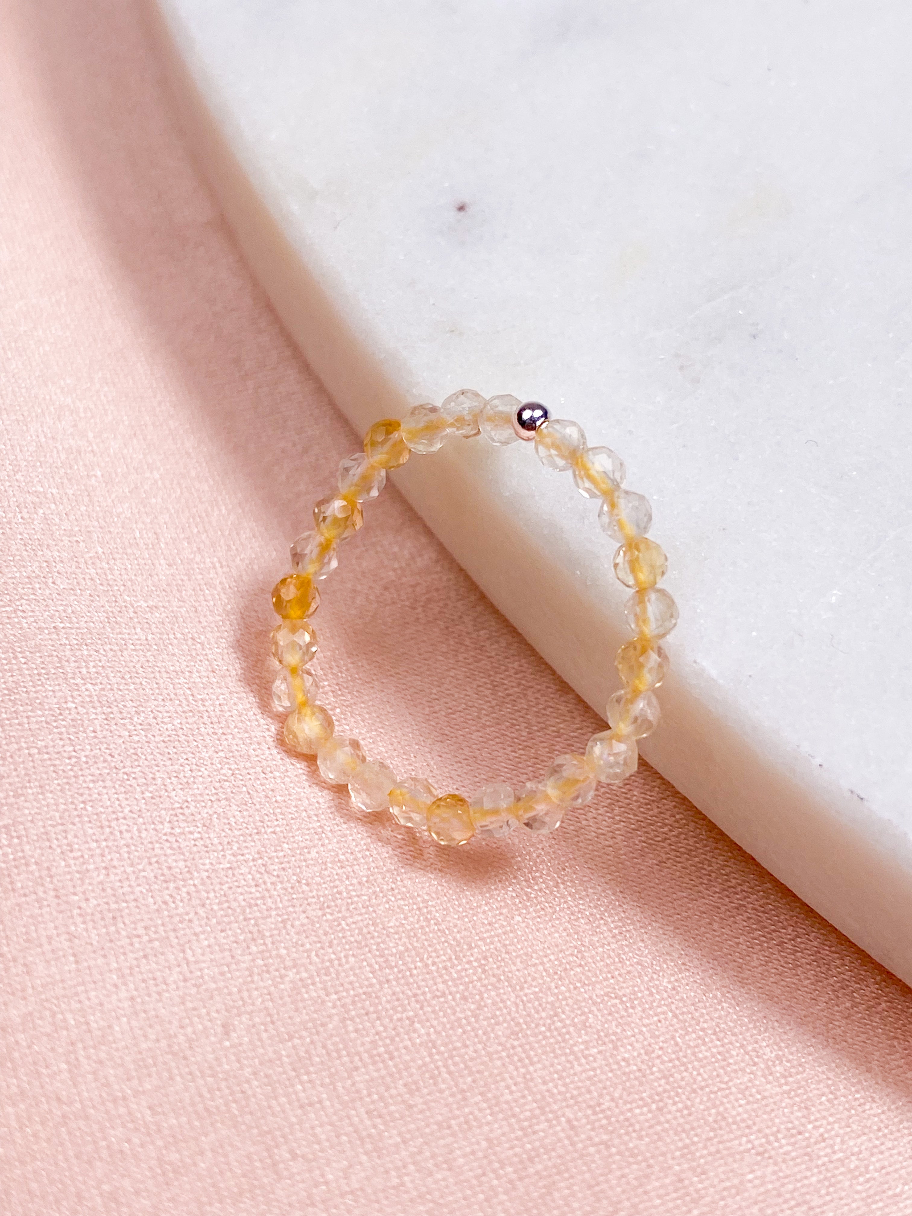 Brændt Citrin Ring (Facet)