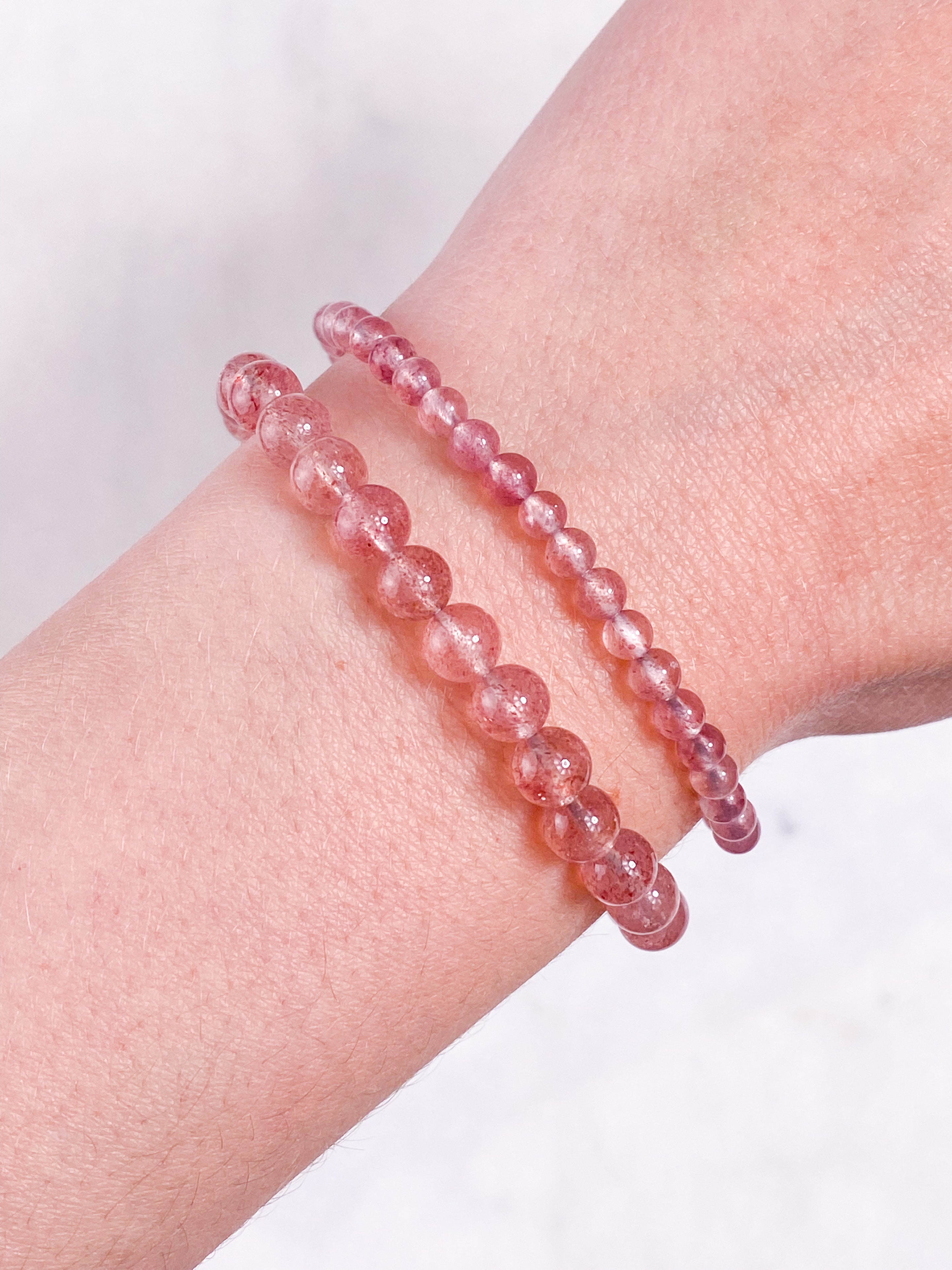 Jordbærkvarts Armbånd