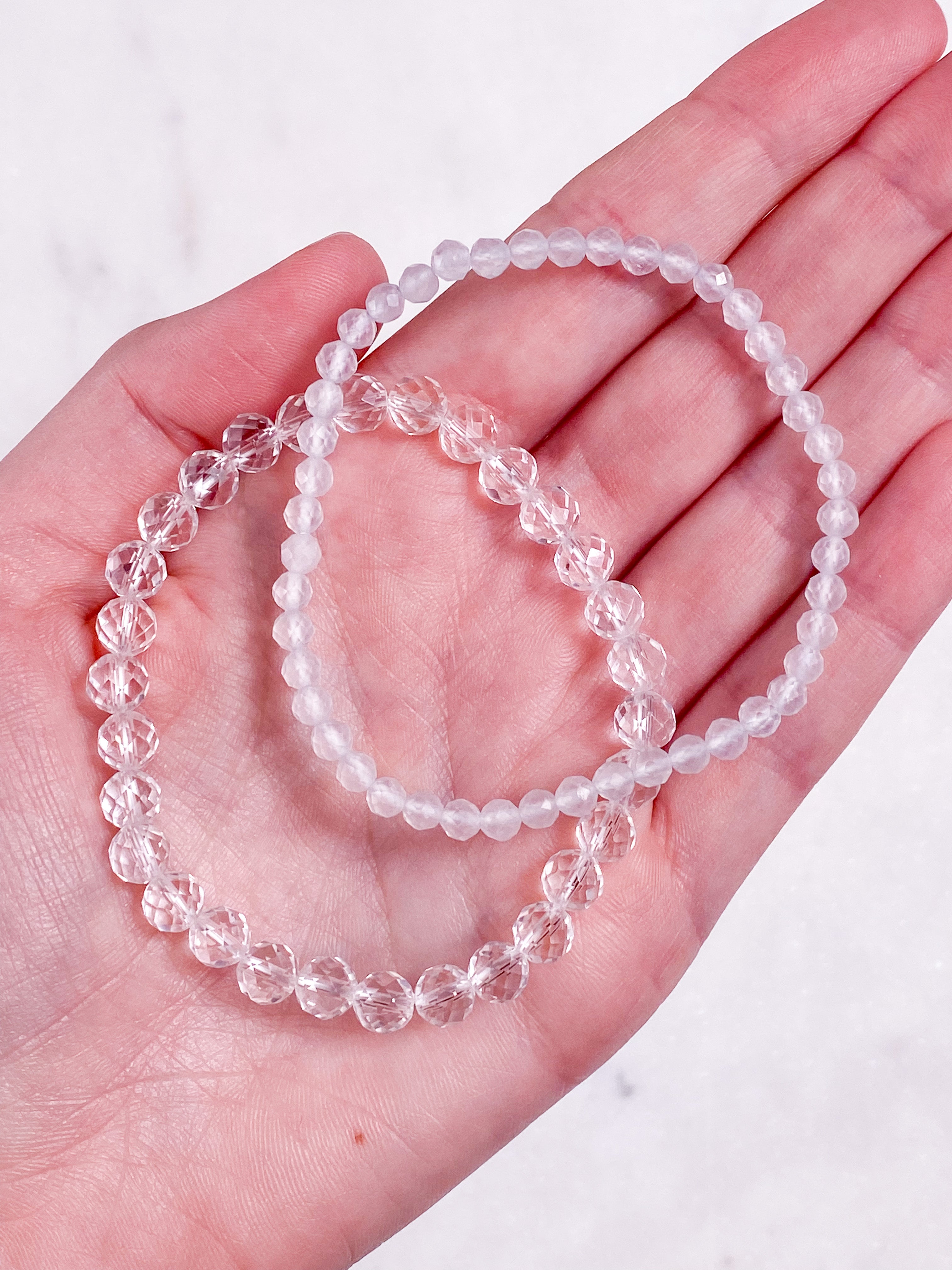 Bjergkrystal Armbånd (Facet)