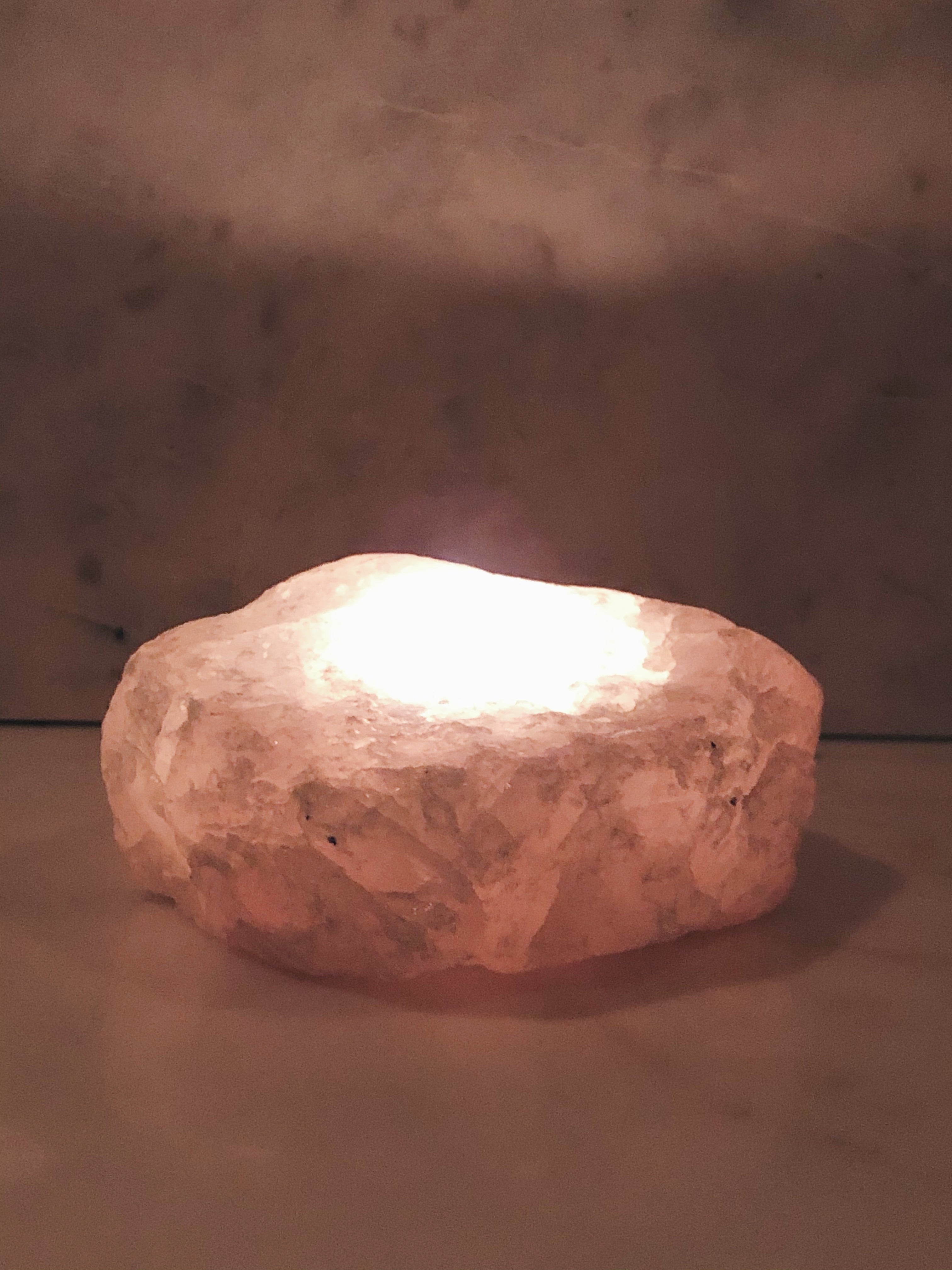 Rosakvarts Fyrfadsholder