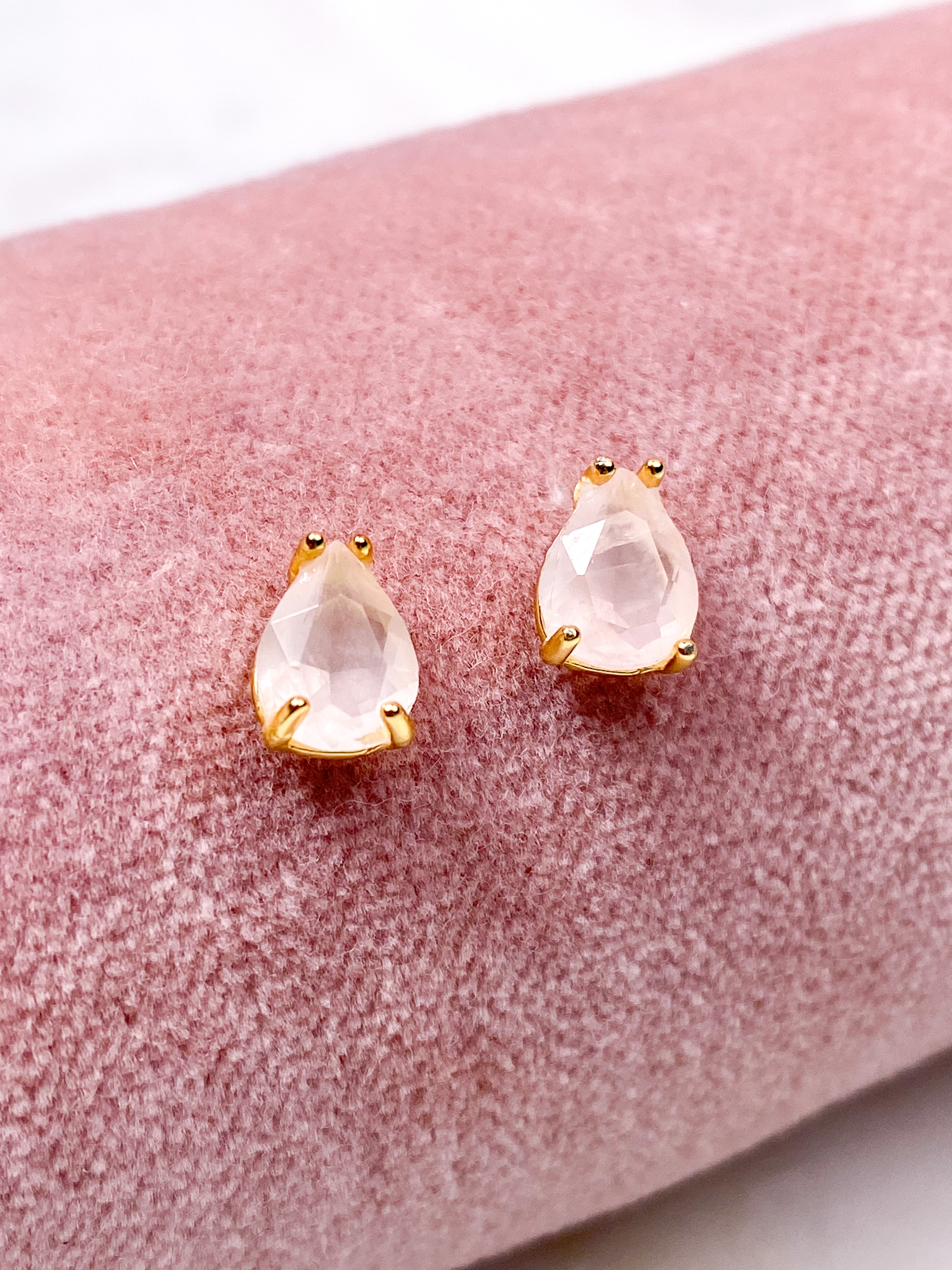 Akvamarin - Petite Heart - Guld