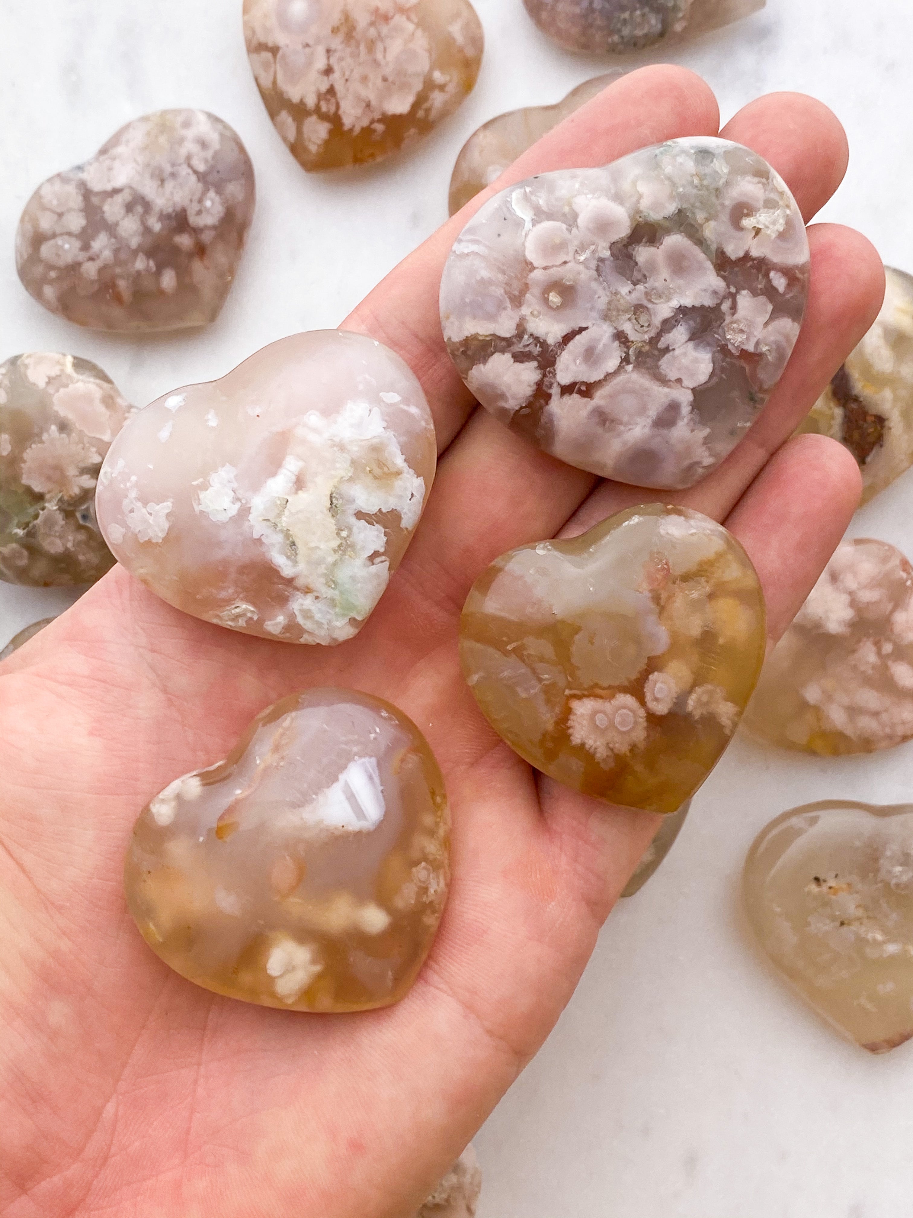 Blomster Agat Hjerte