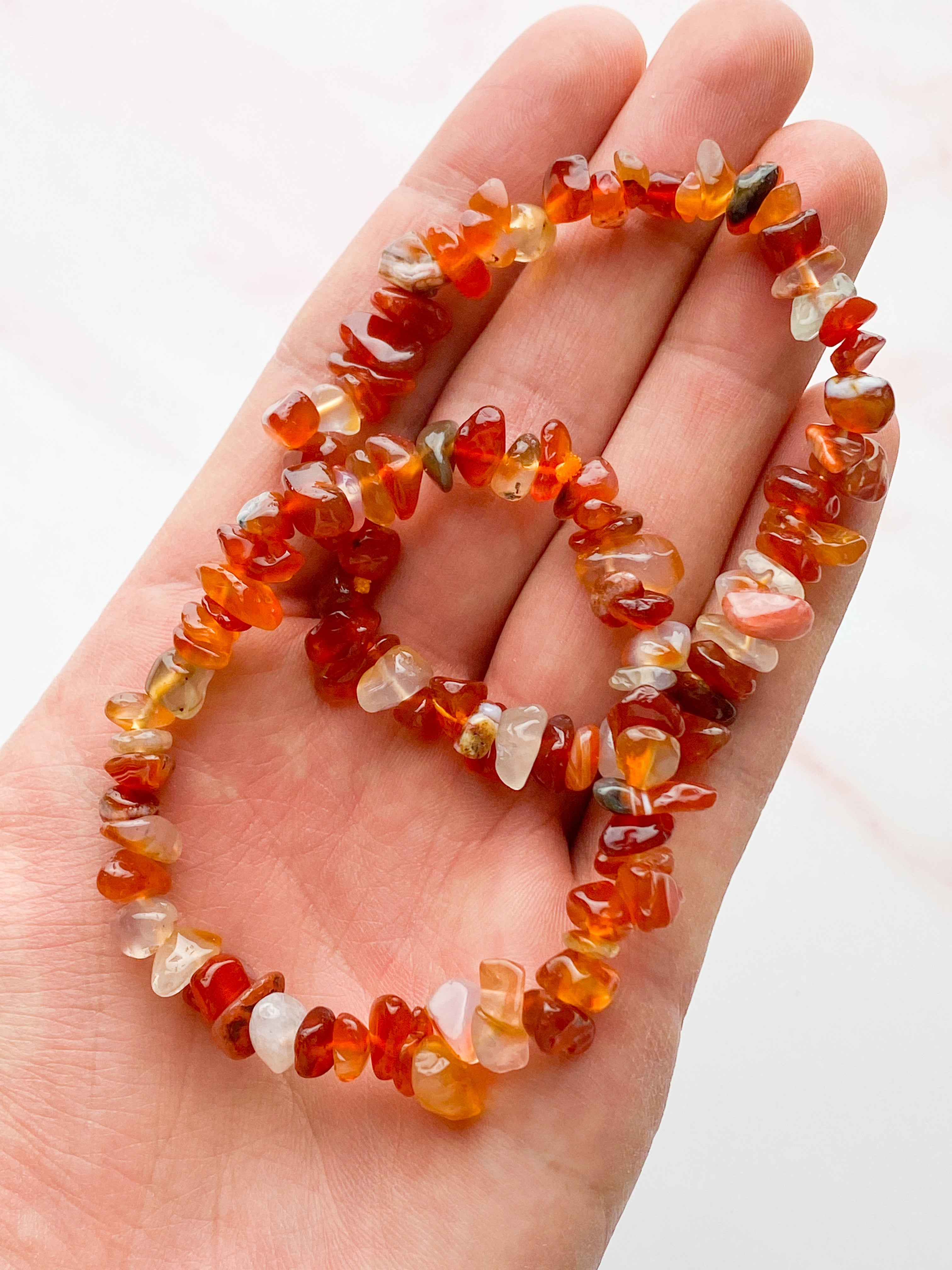 Carnelian Chip Bracelet