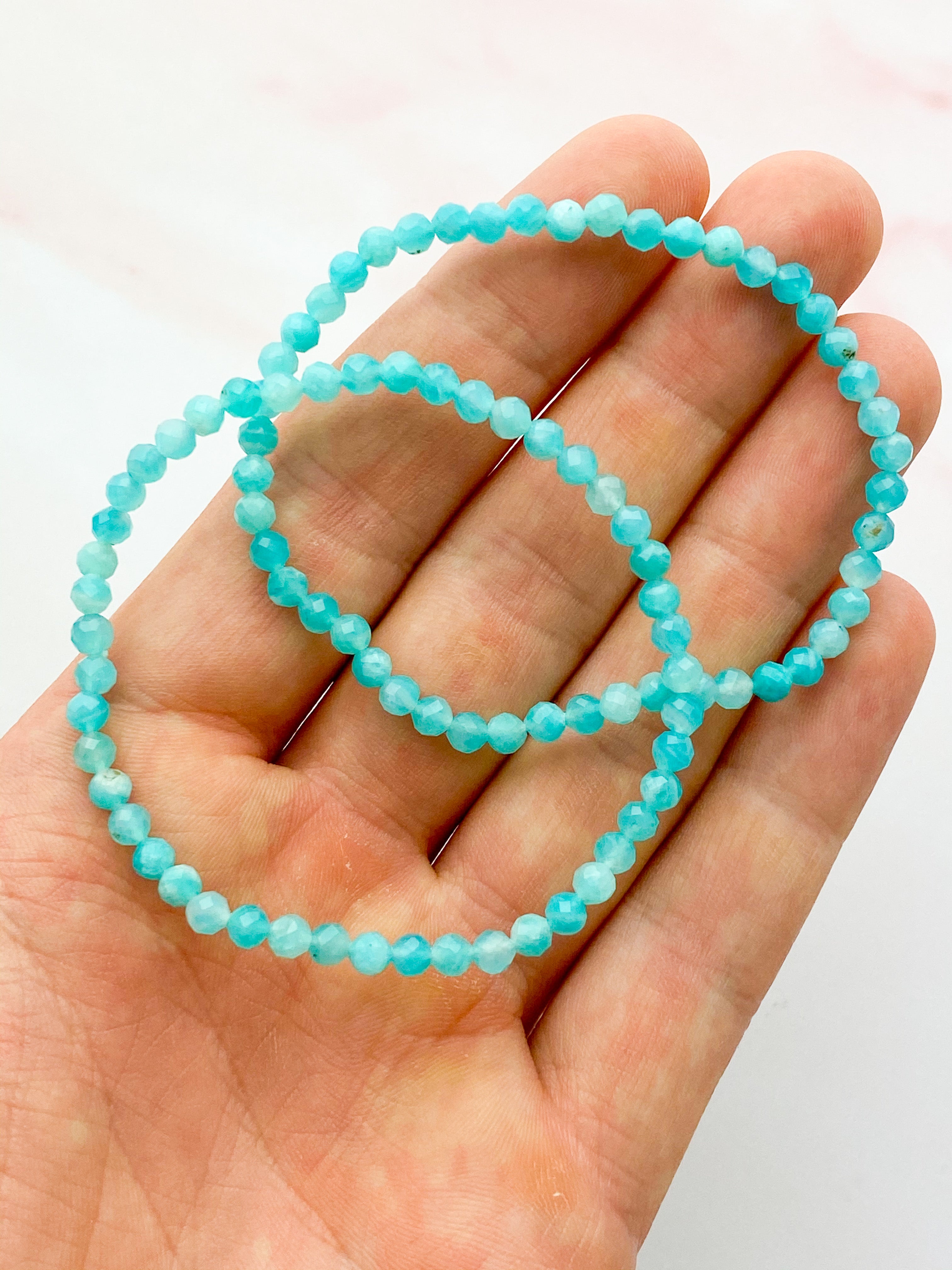 Amazonit Armbånd (Facet)