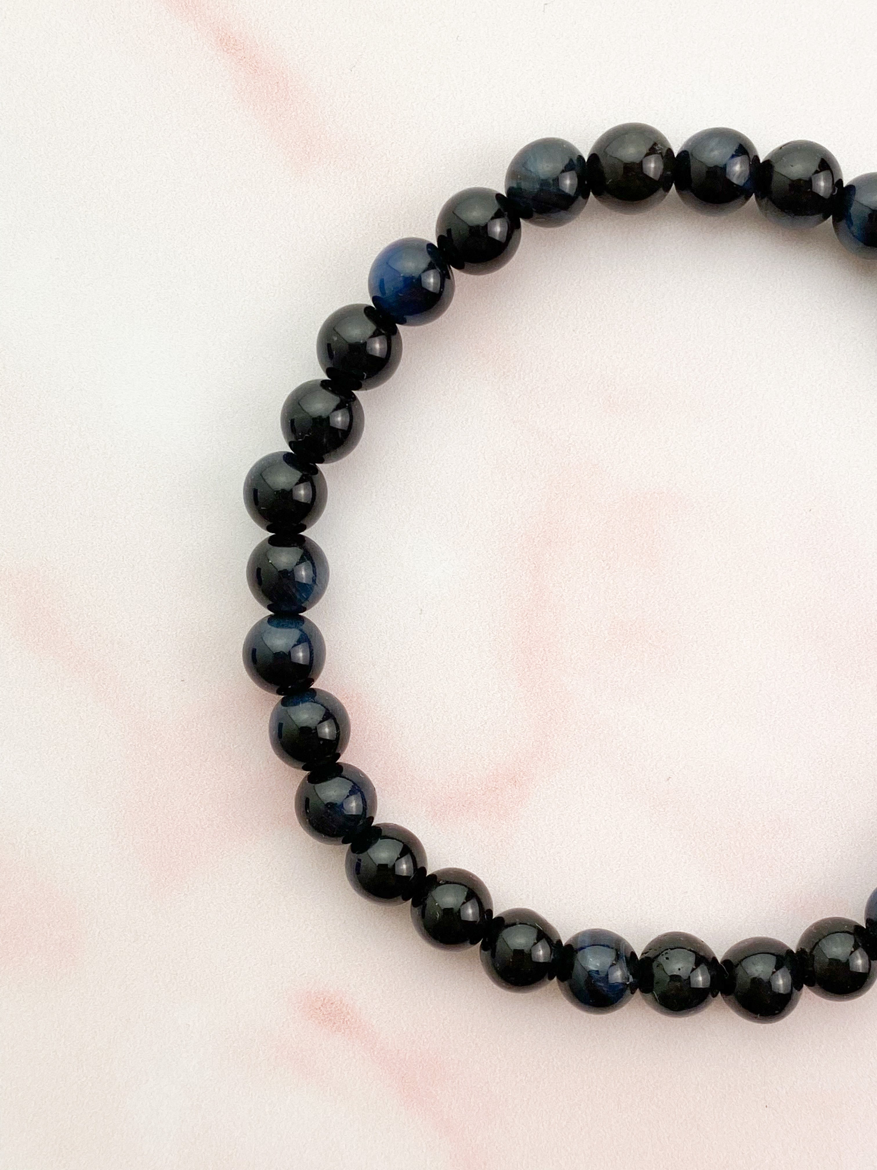 Blå Tigerøje Armbånd