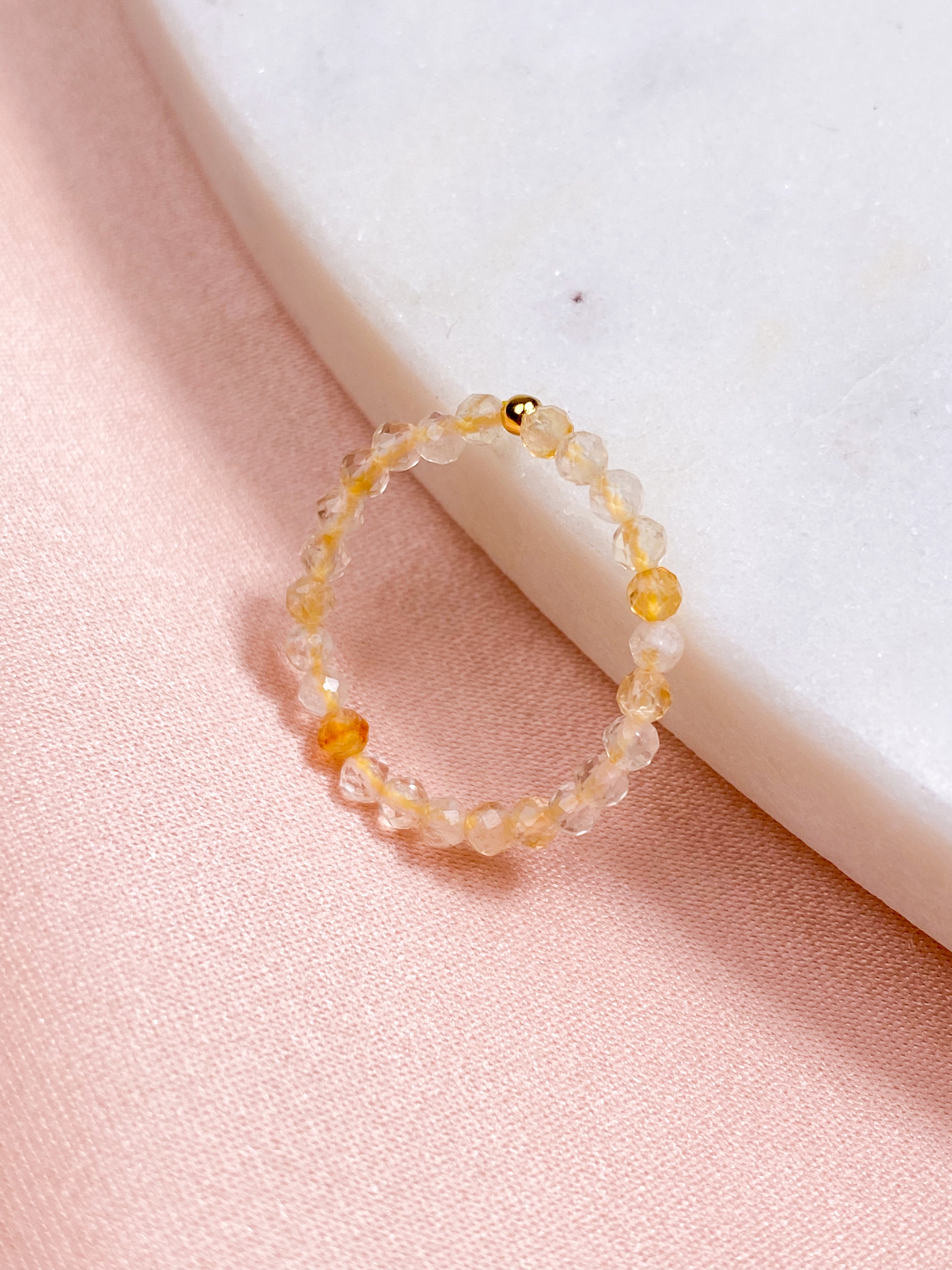 Brændt Citrin Ring (Facet)