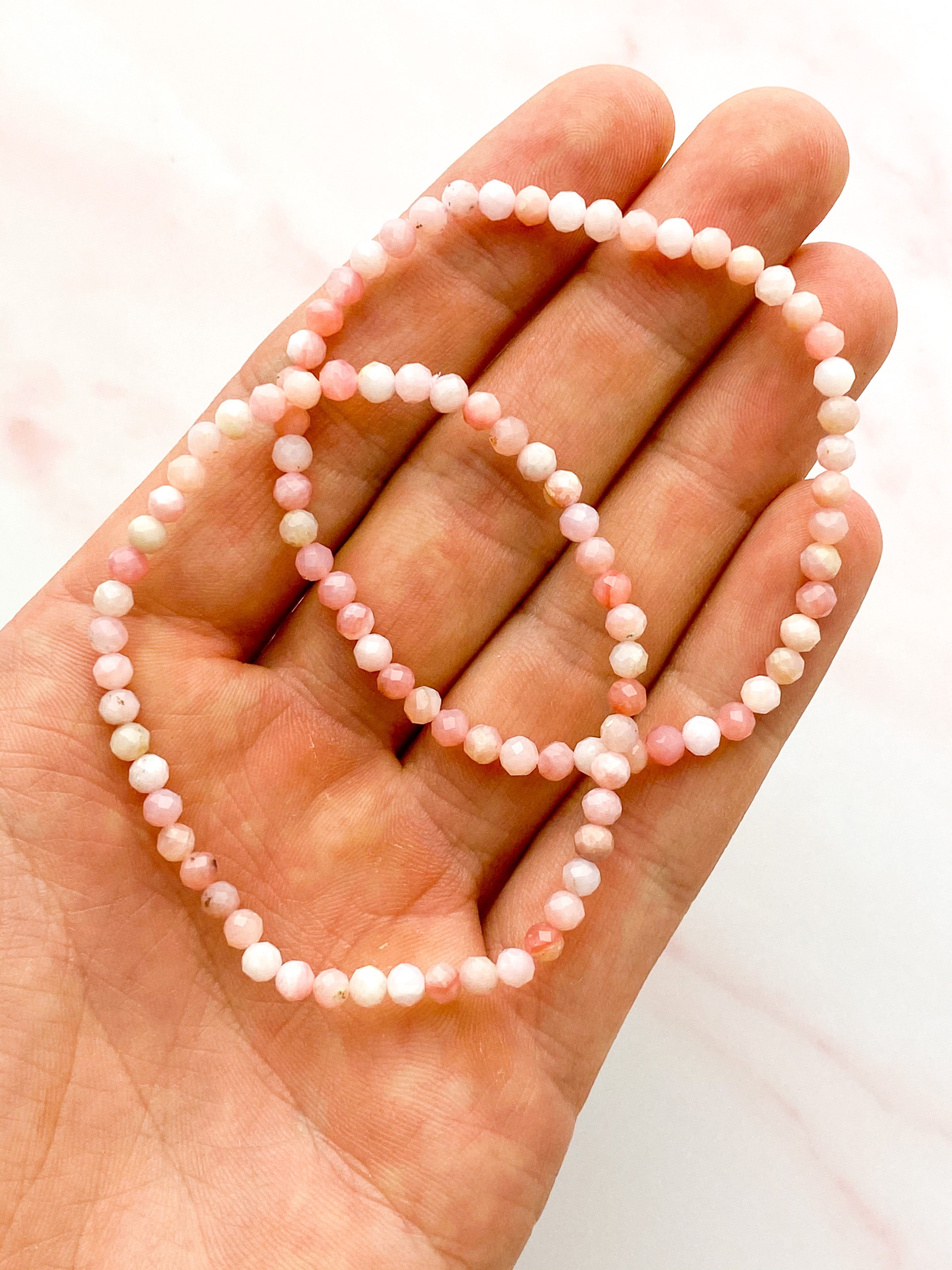 Pink Opal Armbånd (Facet)