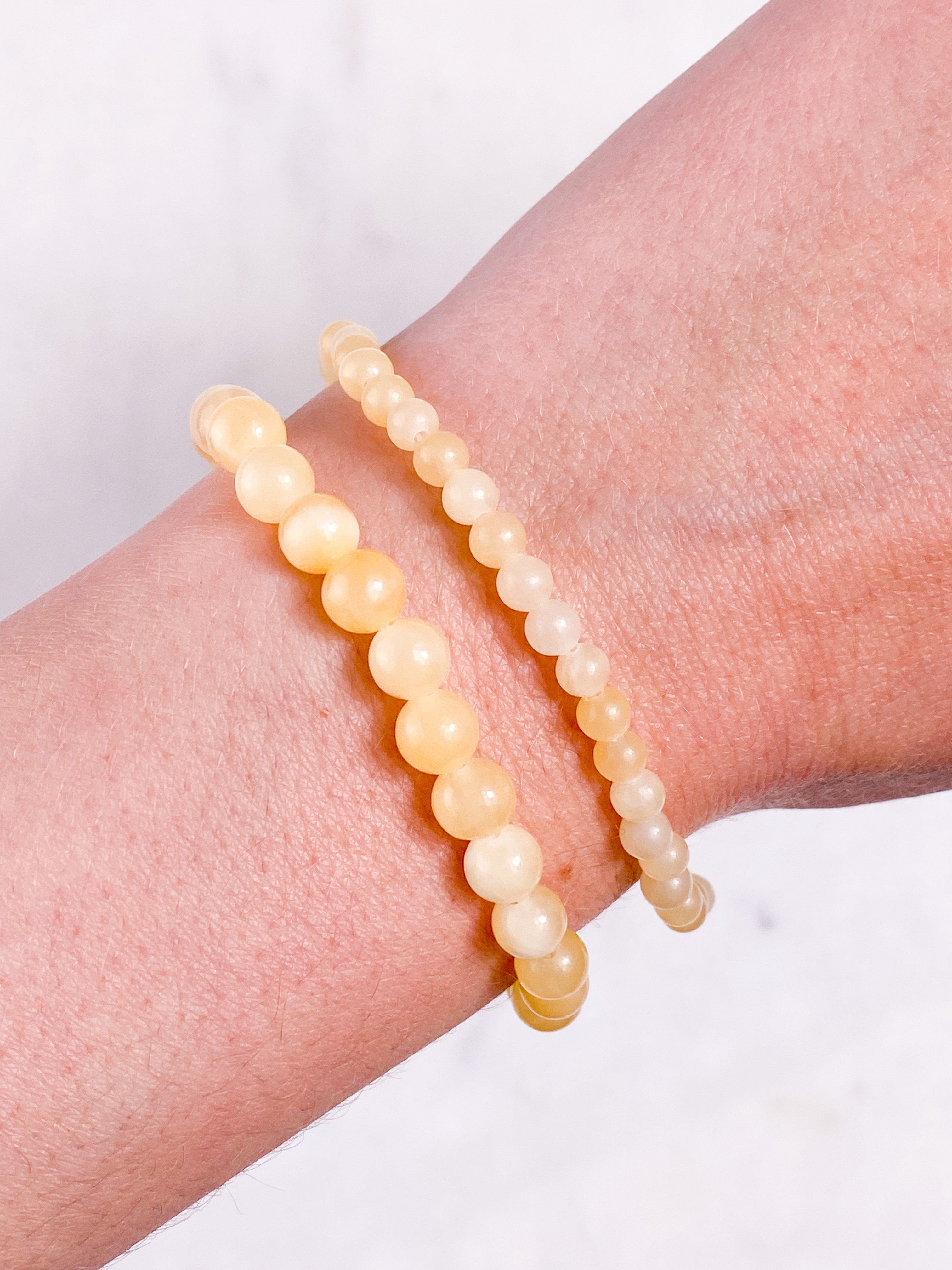 Orange Calcit Armbånd