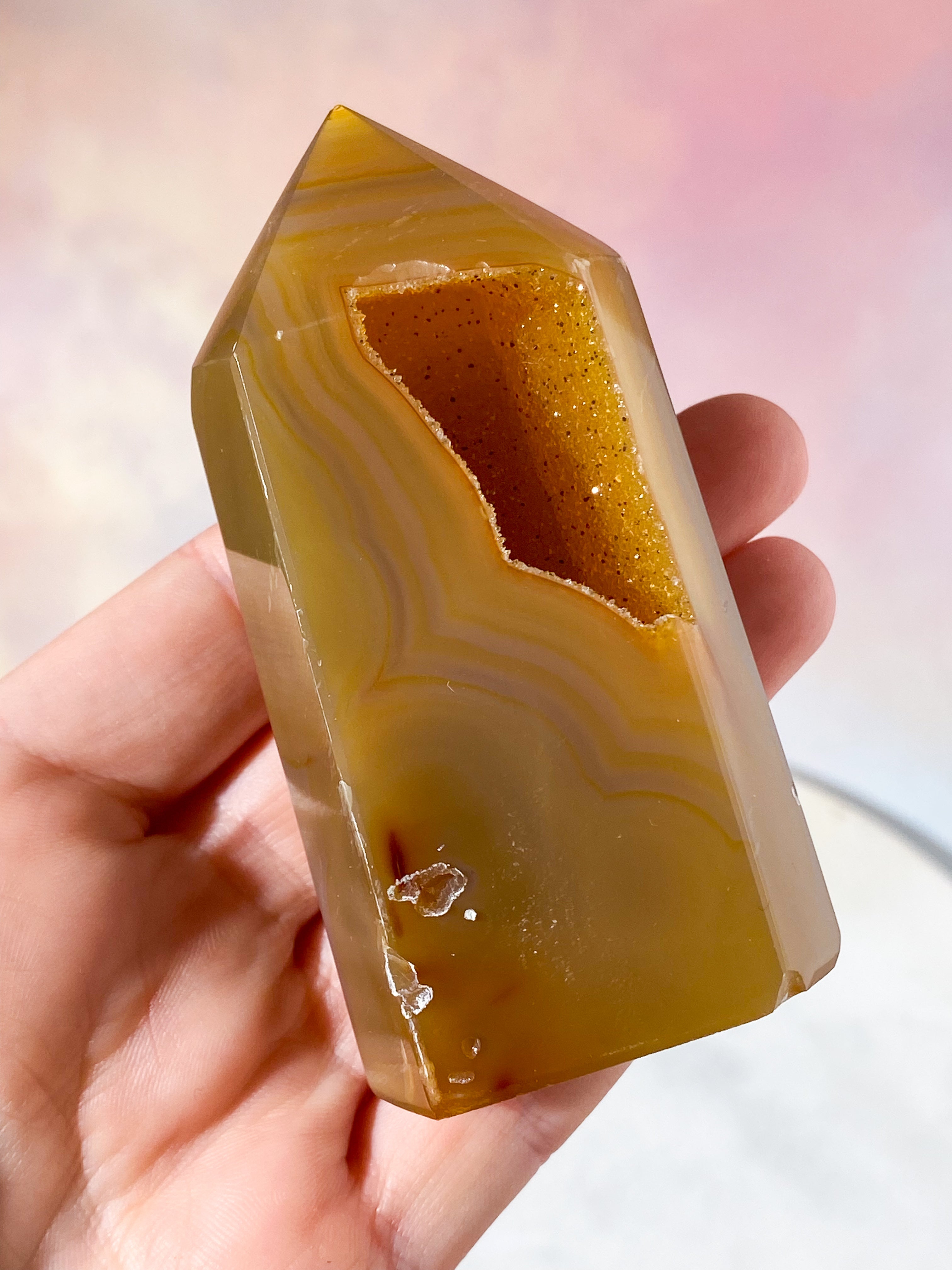 Druzy Agat Tårn (Nr. 29)
