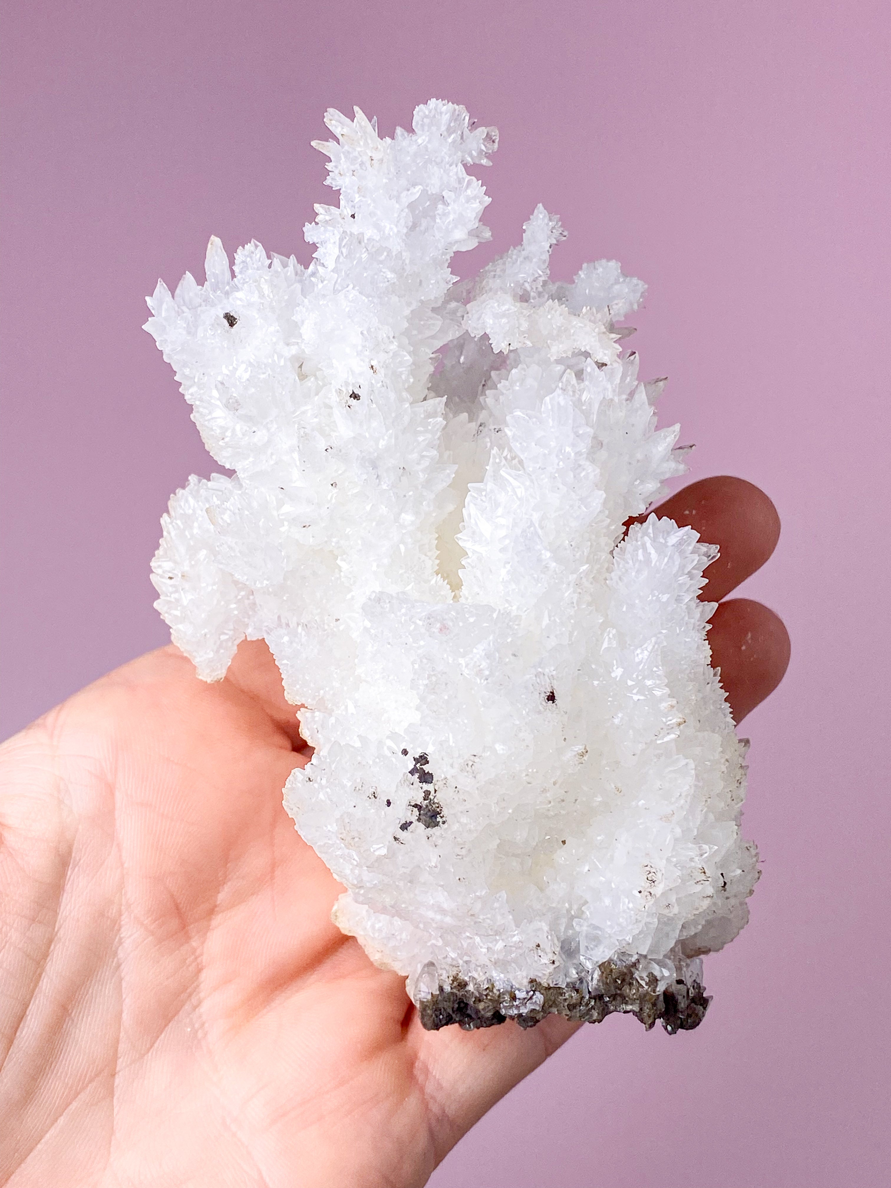 Hvid Aragonit Klynge (Nr. 10)