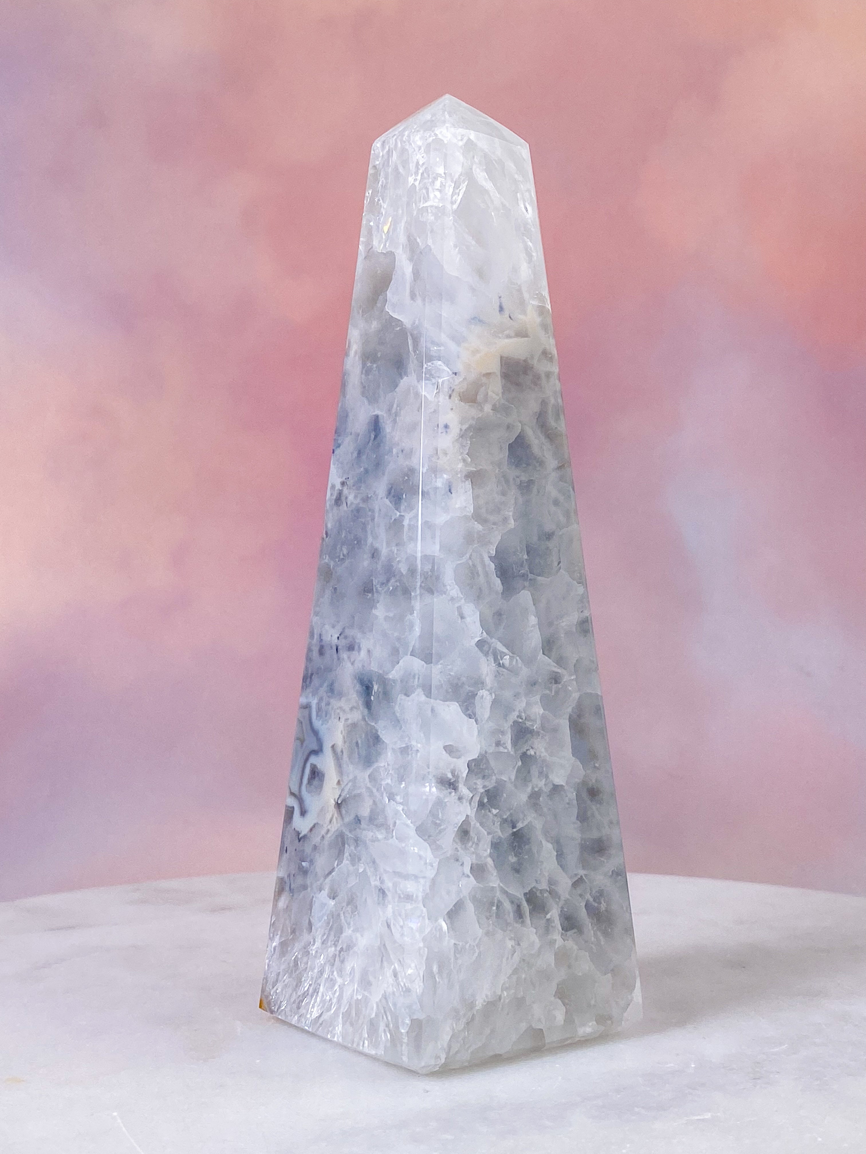 Druzy Agat Obelisk (Nr. 1)