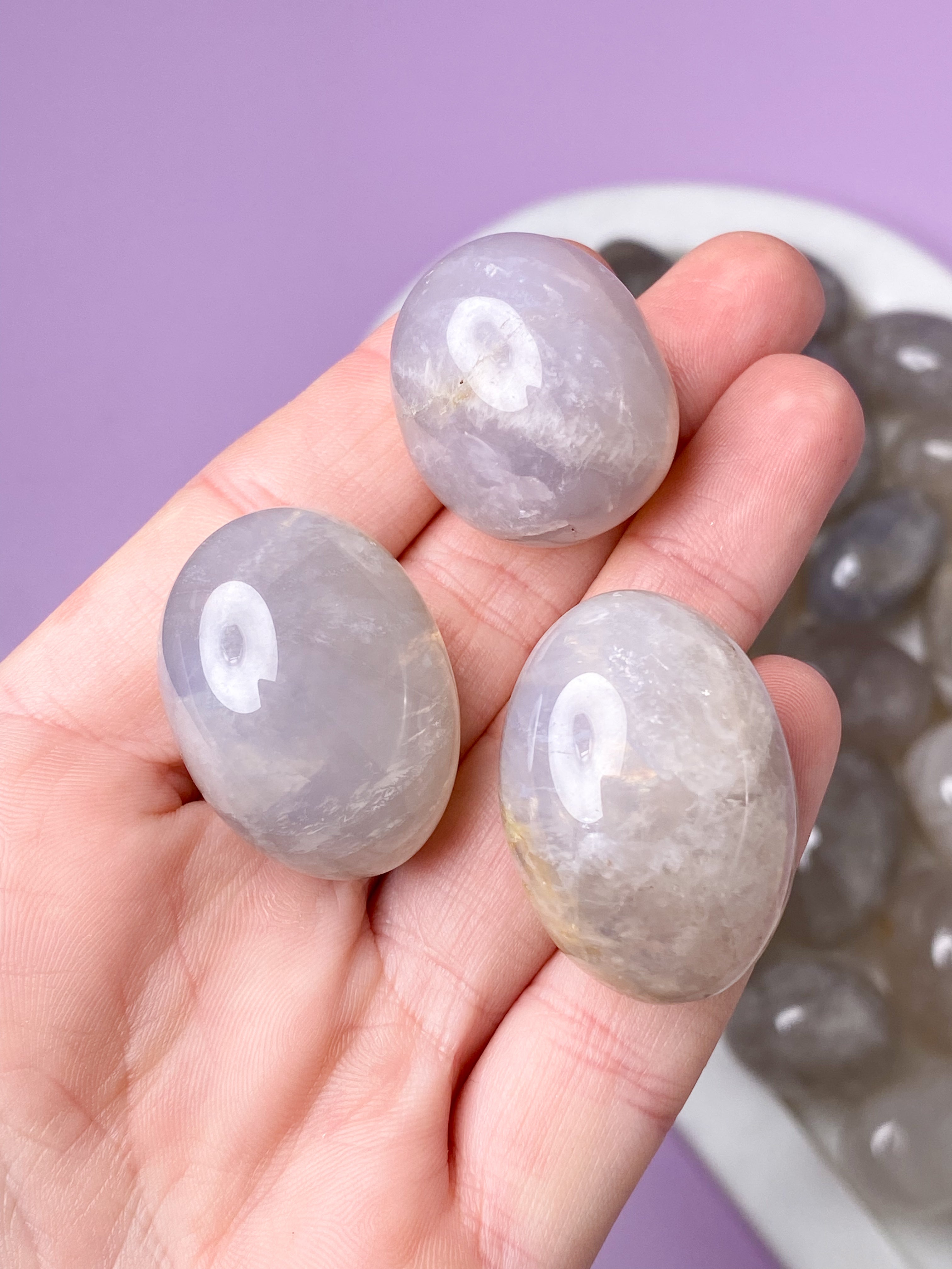 Blå Rosakvarts Poleret