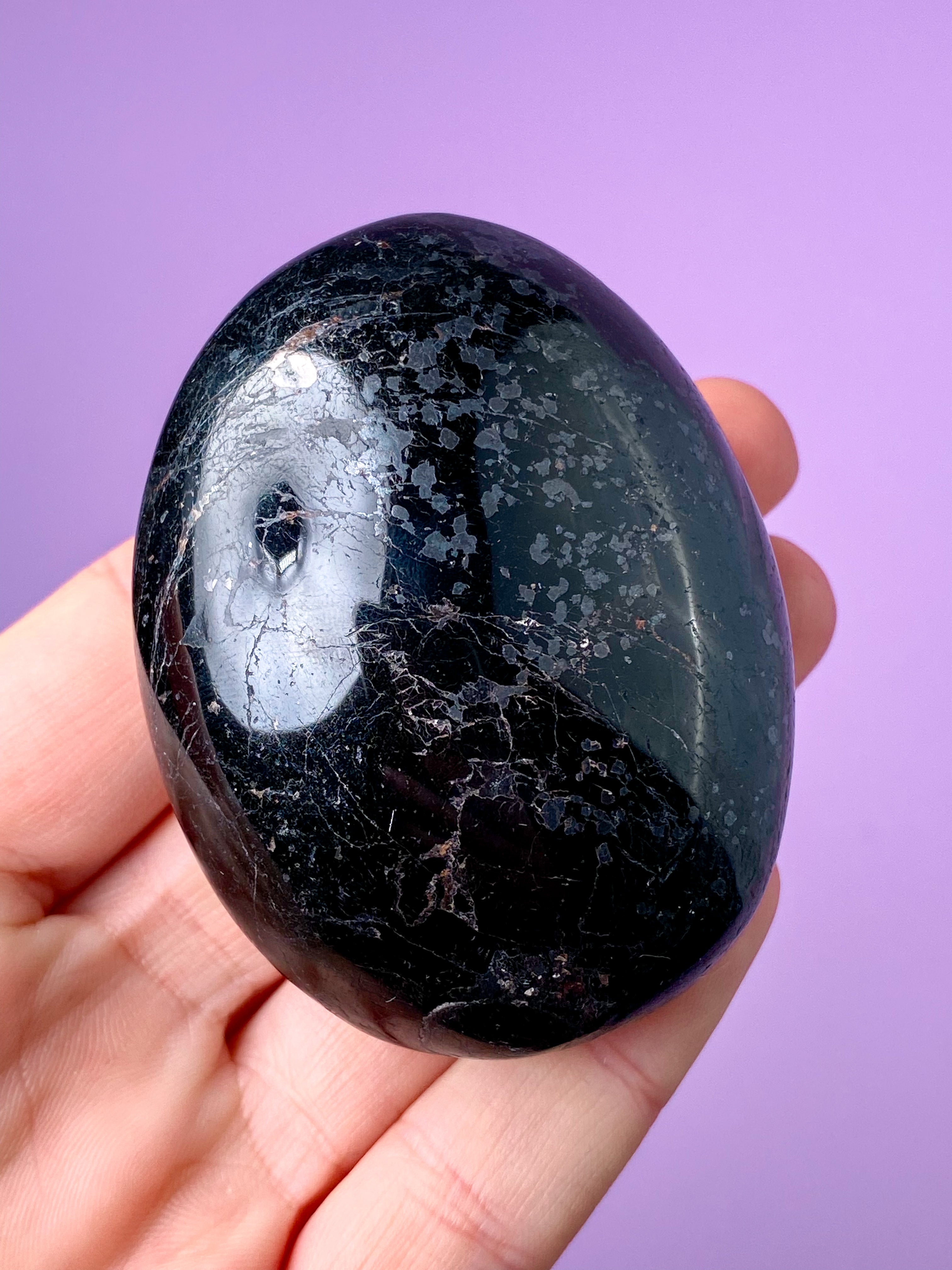 Sort Turmalin Palmstone (Nr. 5)