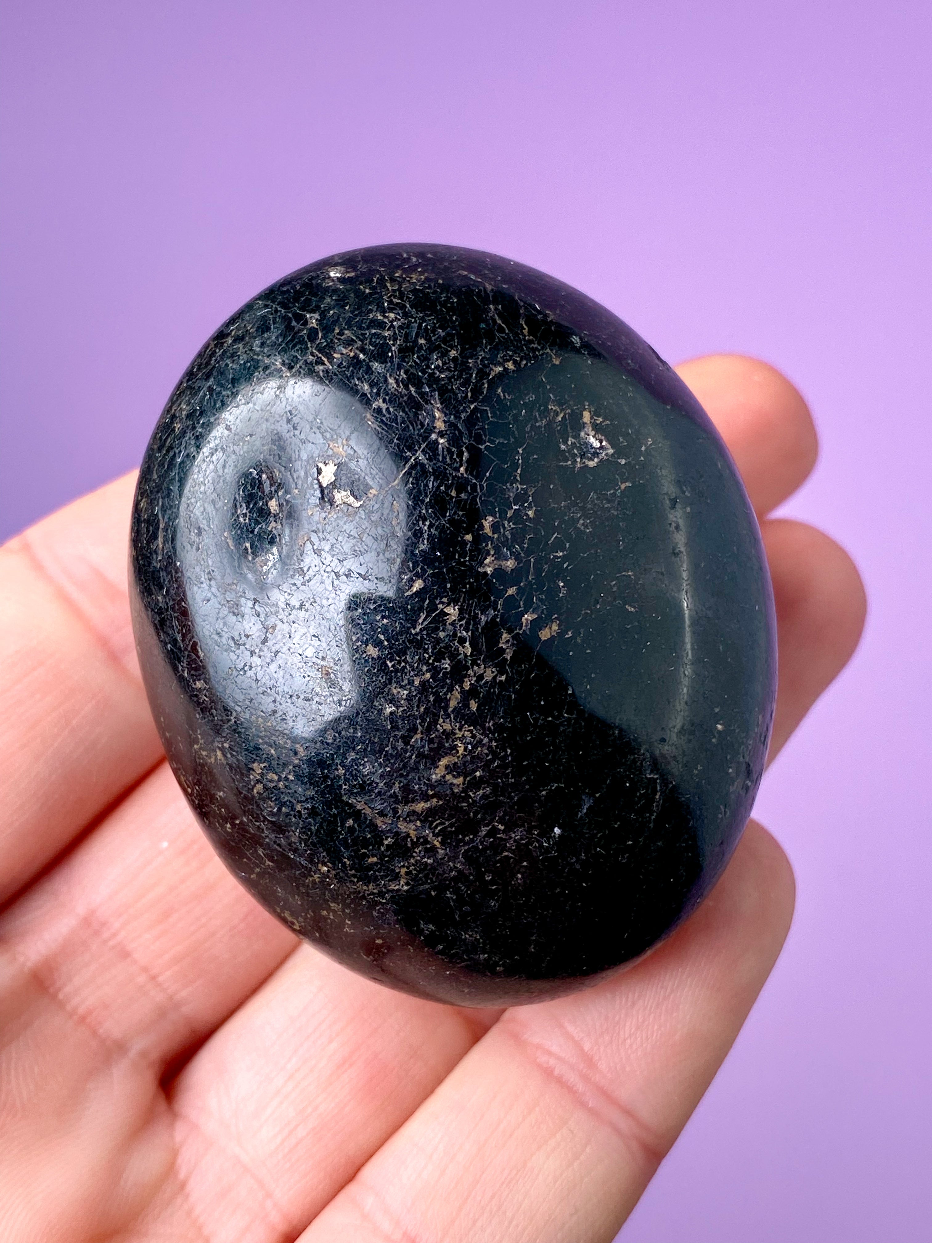 Sort Turmalin Palmstone (Nr. 1)