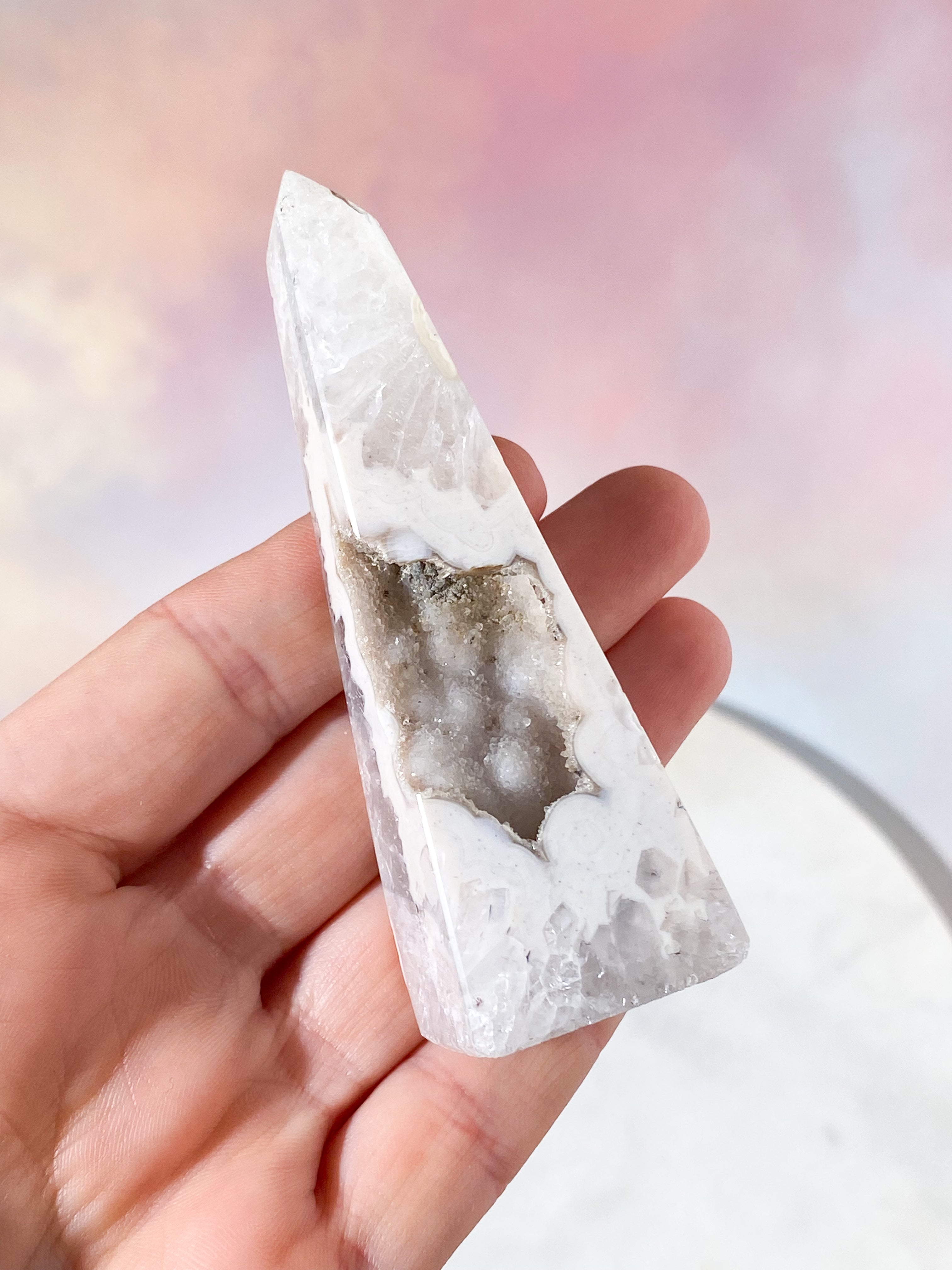 Druzy Agat Tårn (Nr. 26)
