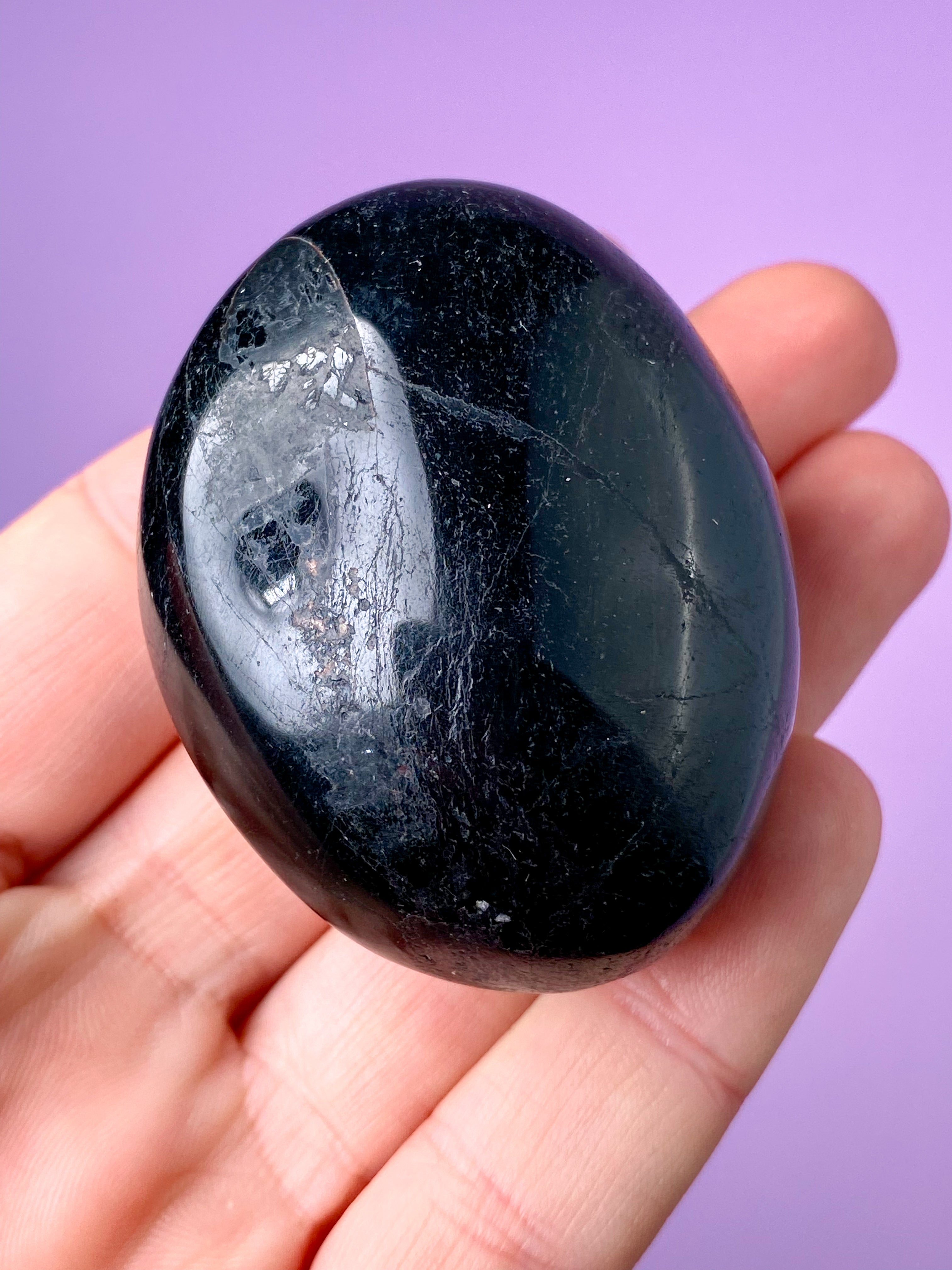 Sort Turmalin Palmstone (Nr. 4)