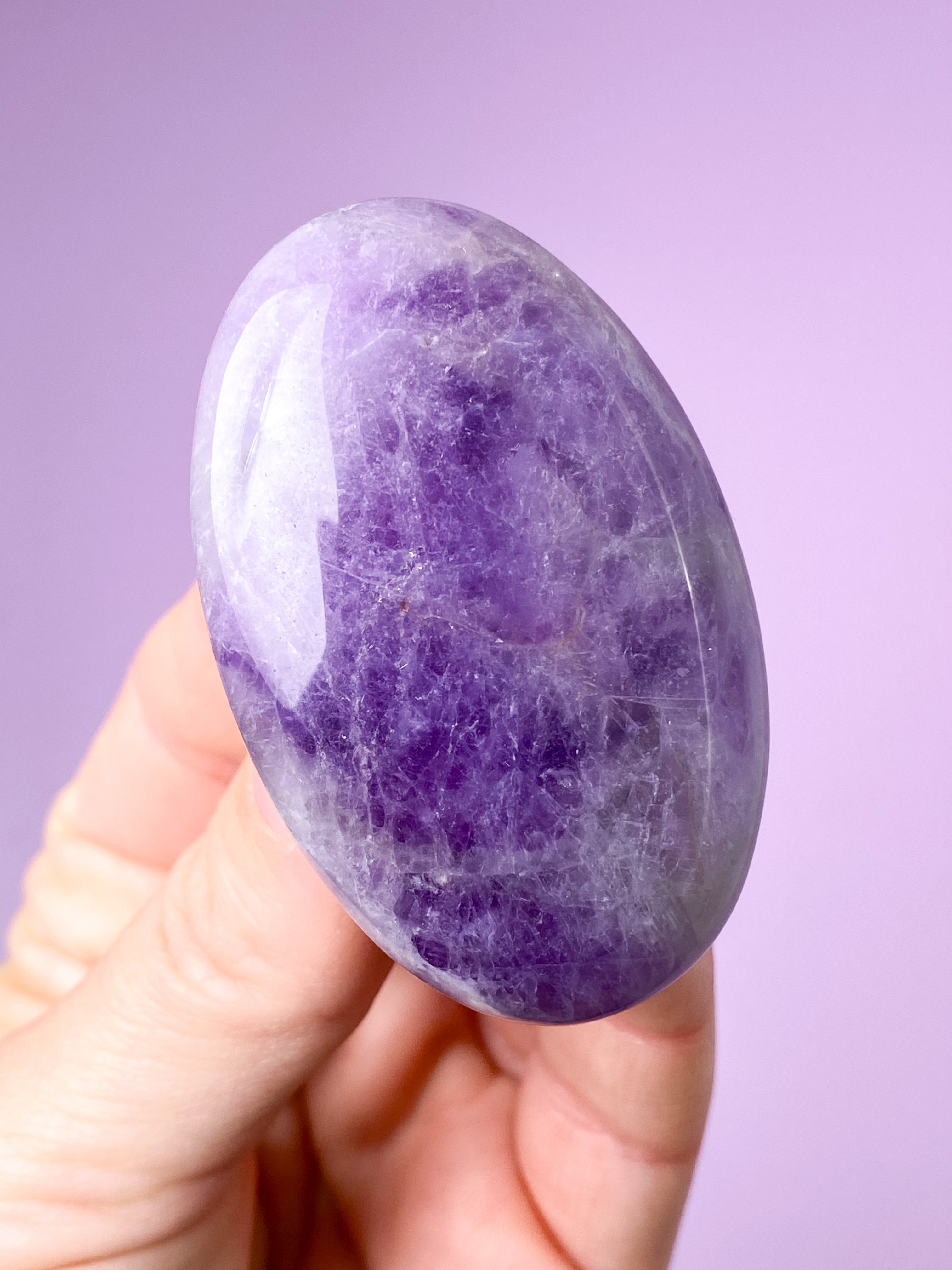 Chevron Ametyst Palmstone (Nr. 3)