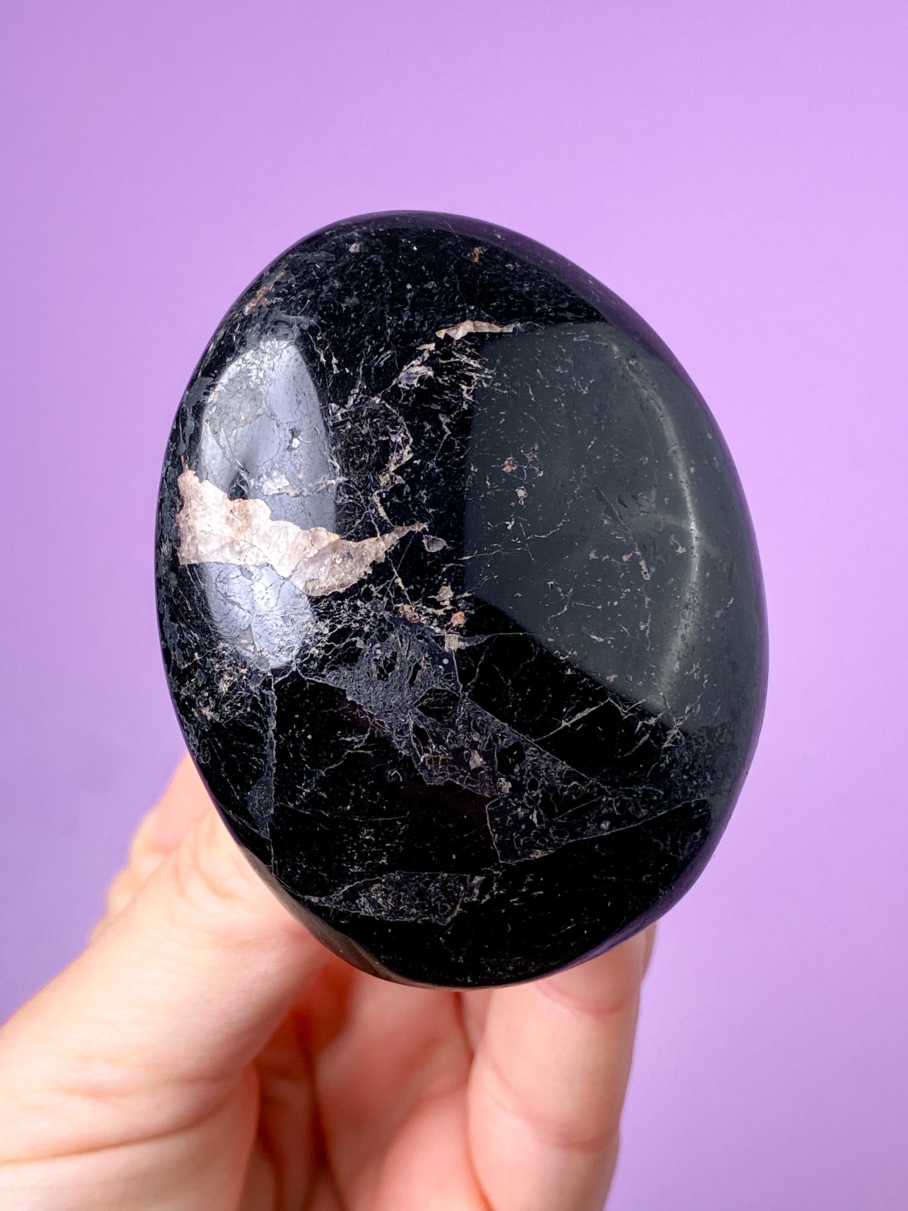 Sort Turmalin Palmstone (Nr. 5)