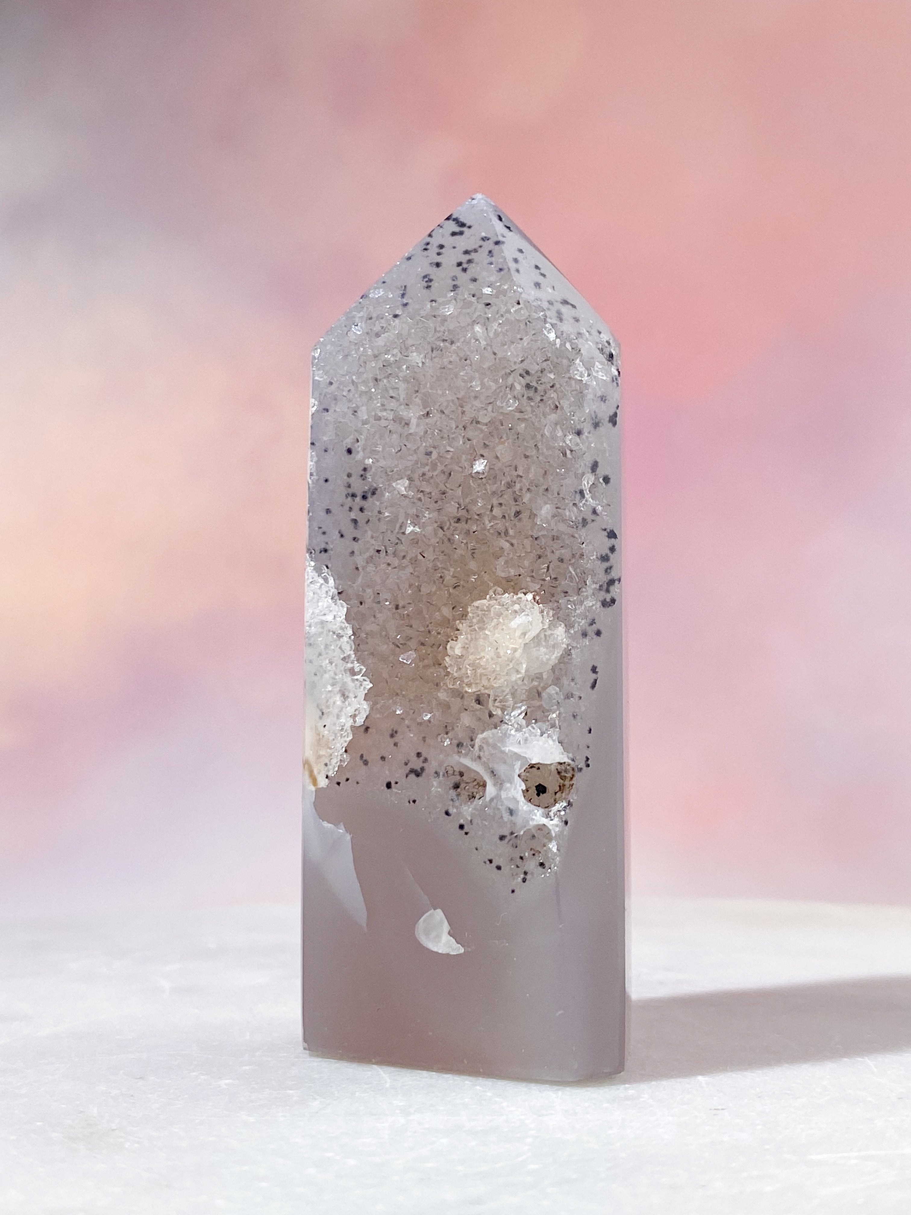 Druzy Agat Tårn (Nr. 27)