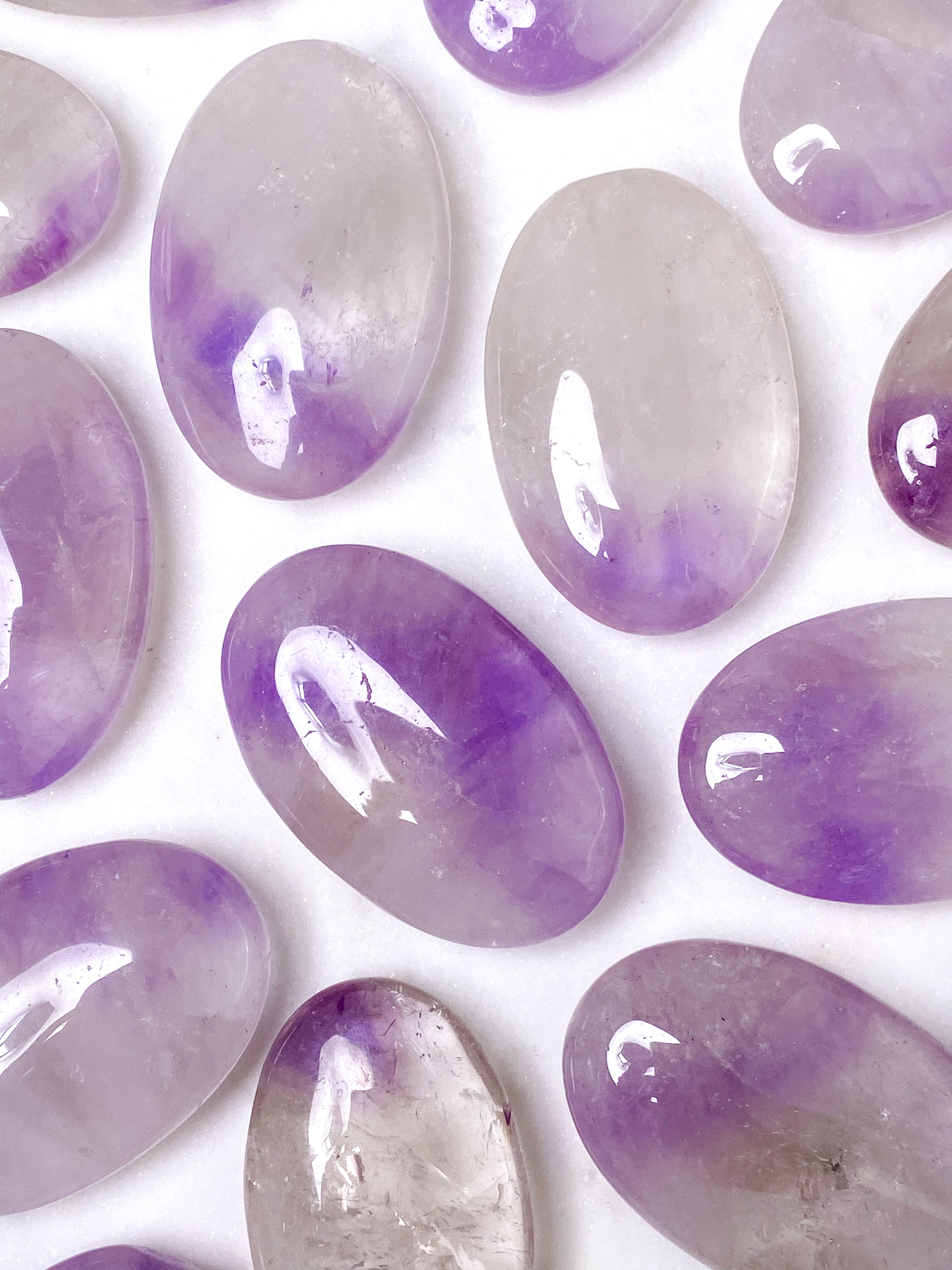 Ametyst og Bjergkrystal Palmstone