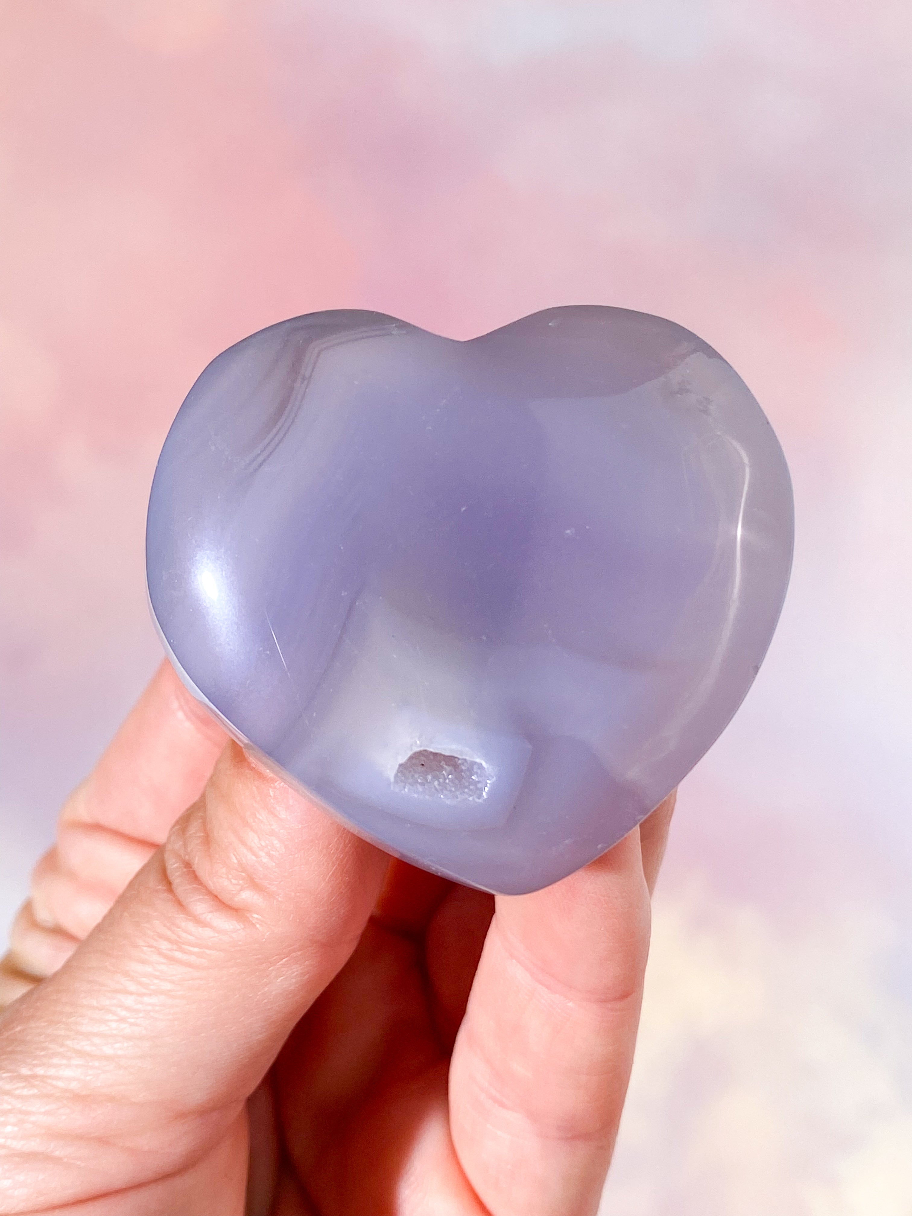 Druzy Agat Hjerte (Nr. 12)