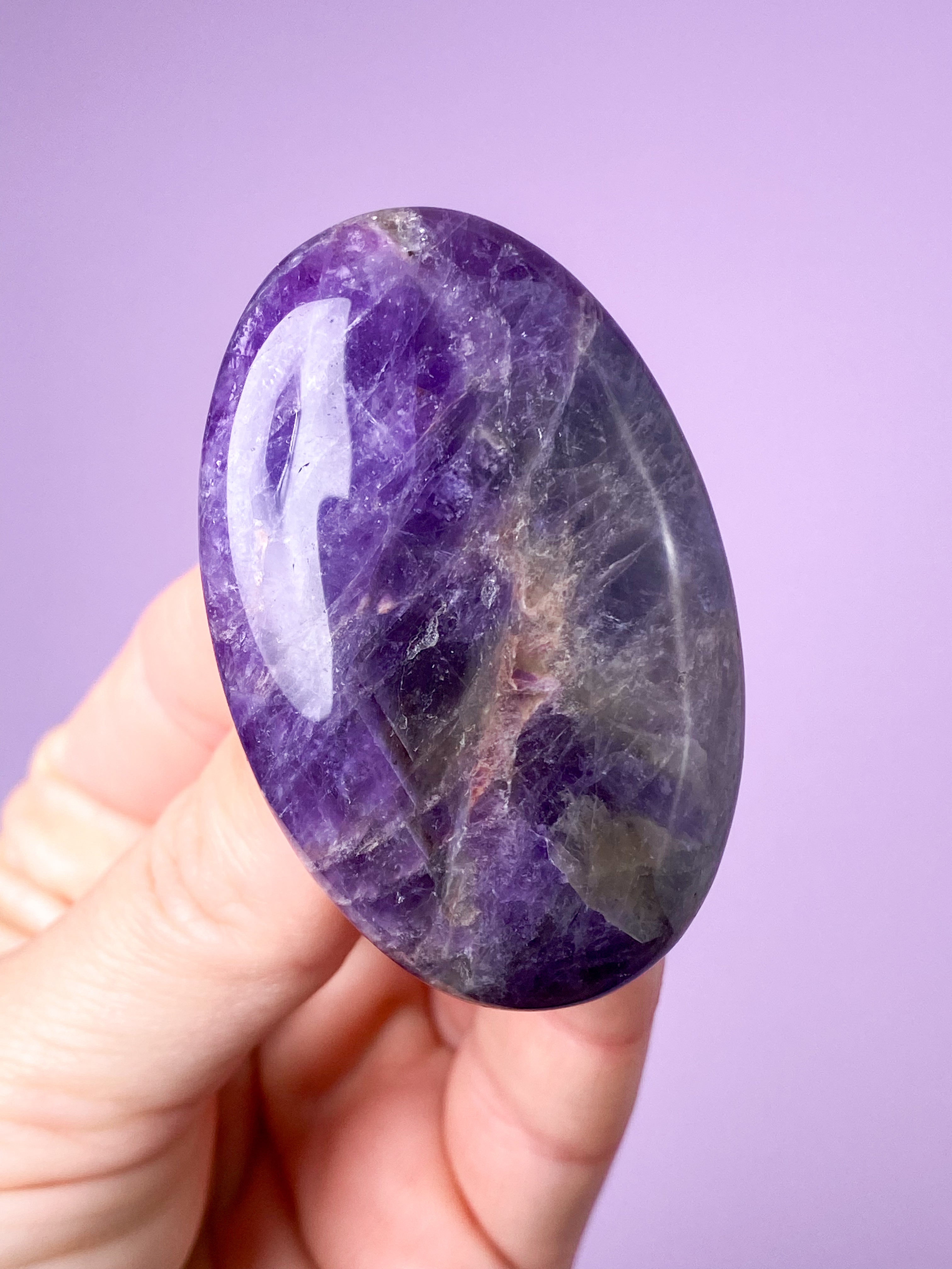 Chevron Ametyst Palmstone (Nr. 5)