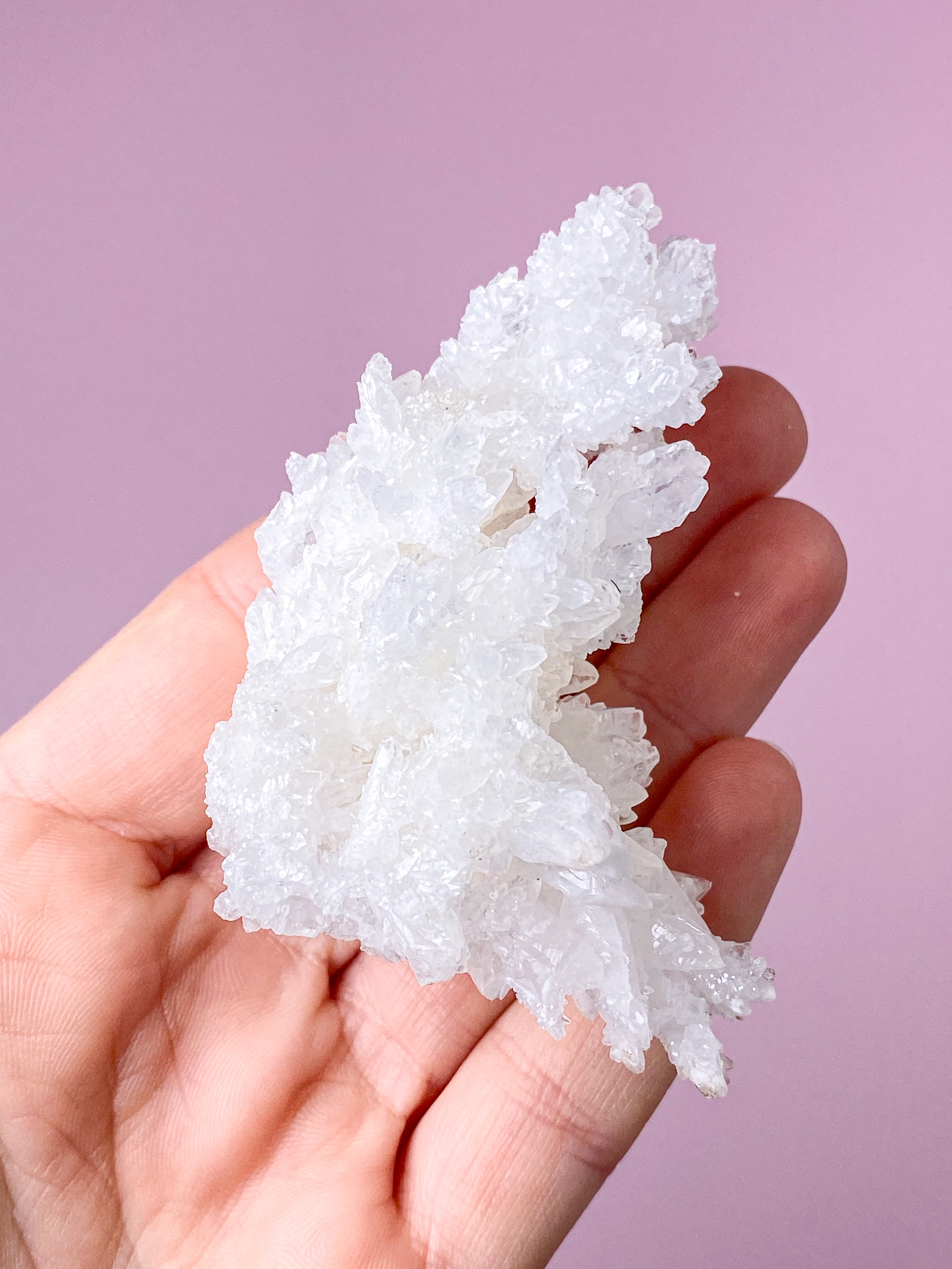 Hvid Aragonit Klynge (Nr. 9)