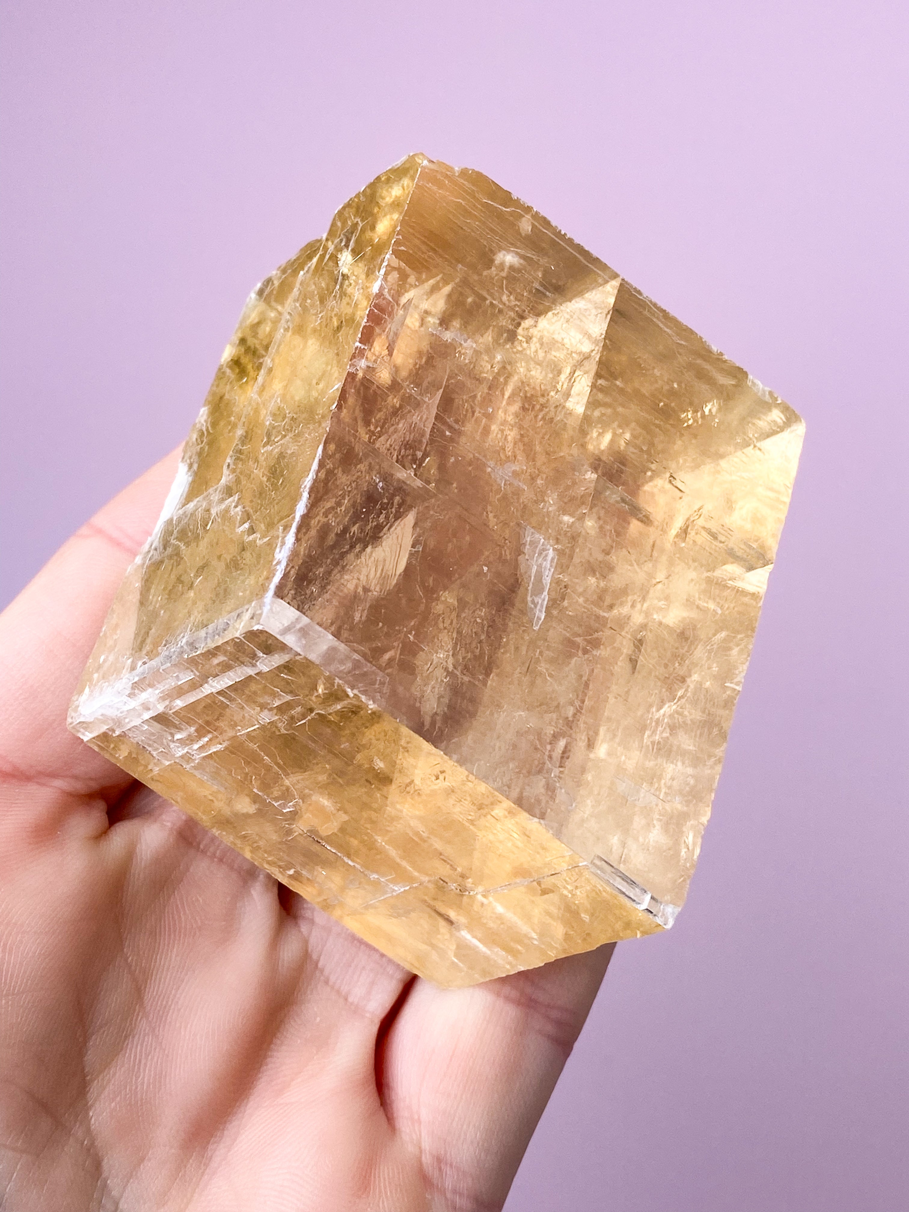 Optisk Honning Calcit (Nr. 8)