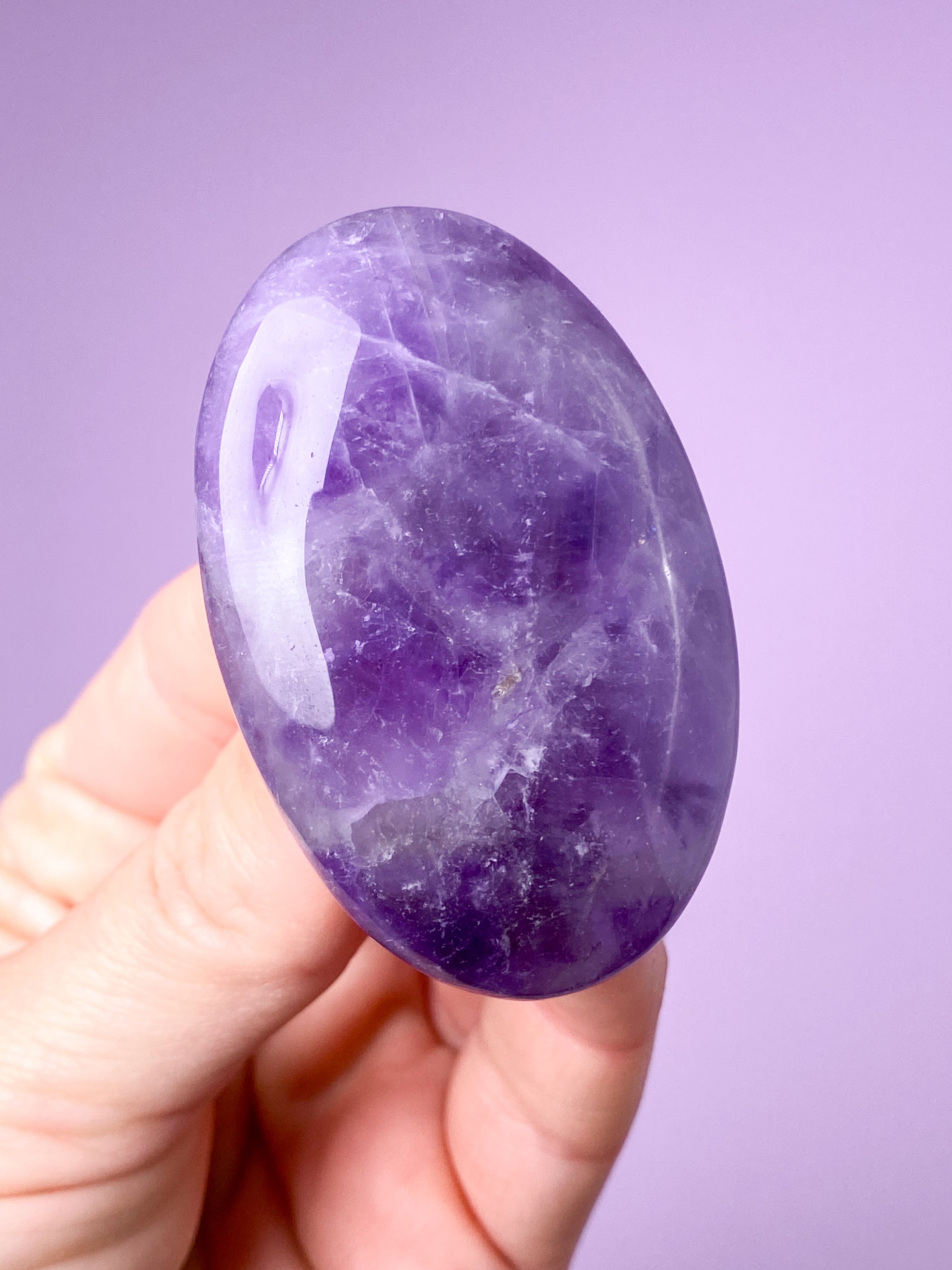 Chevron Ametyst Palmstone (Nr. 1)