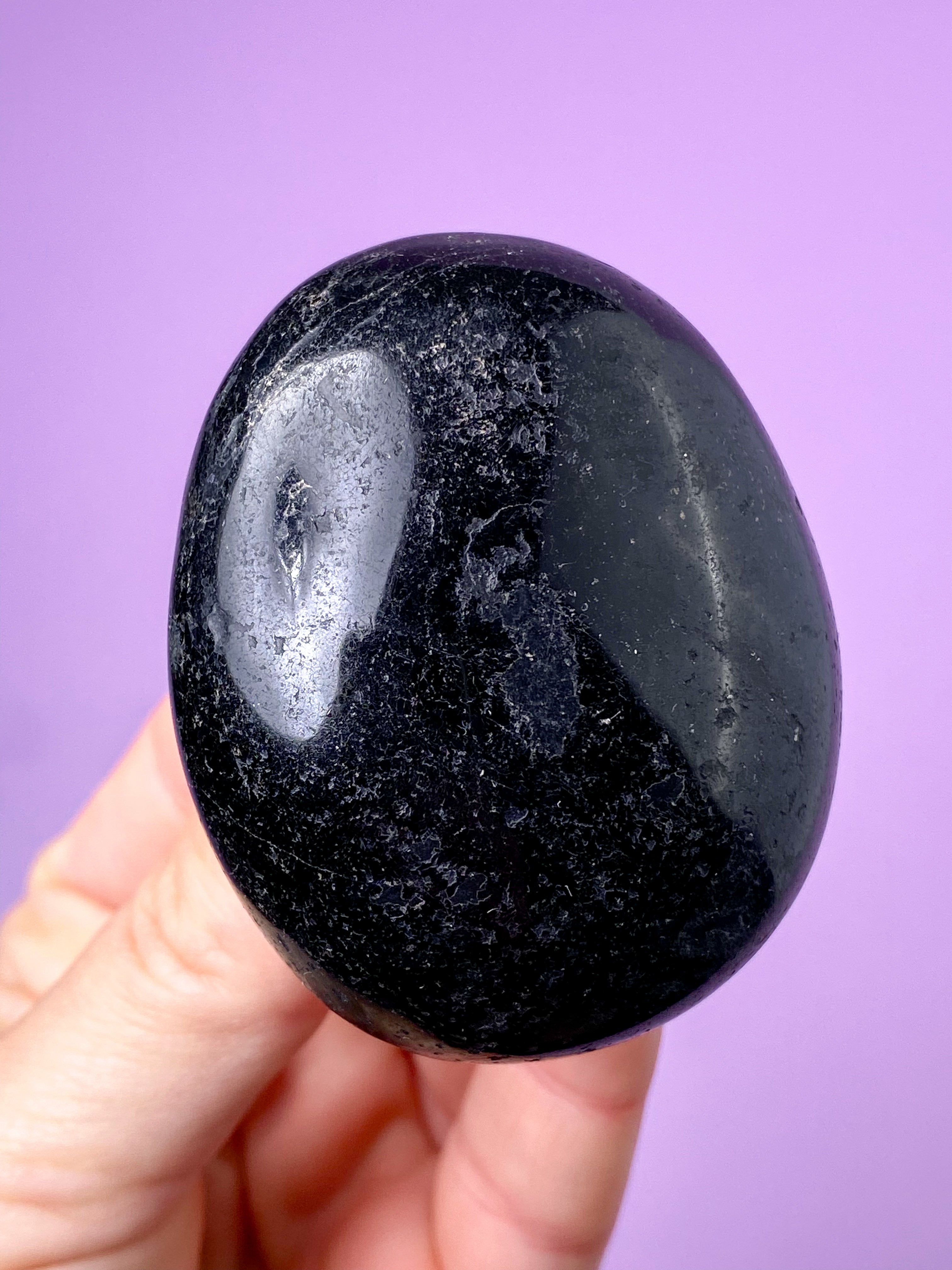 Sort Turmalin Palmstone (Nr. 8)