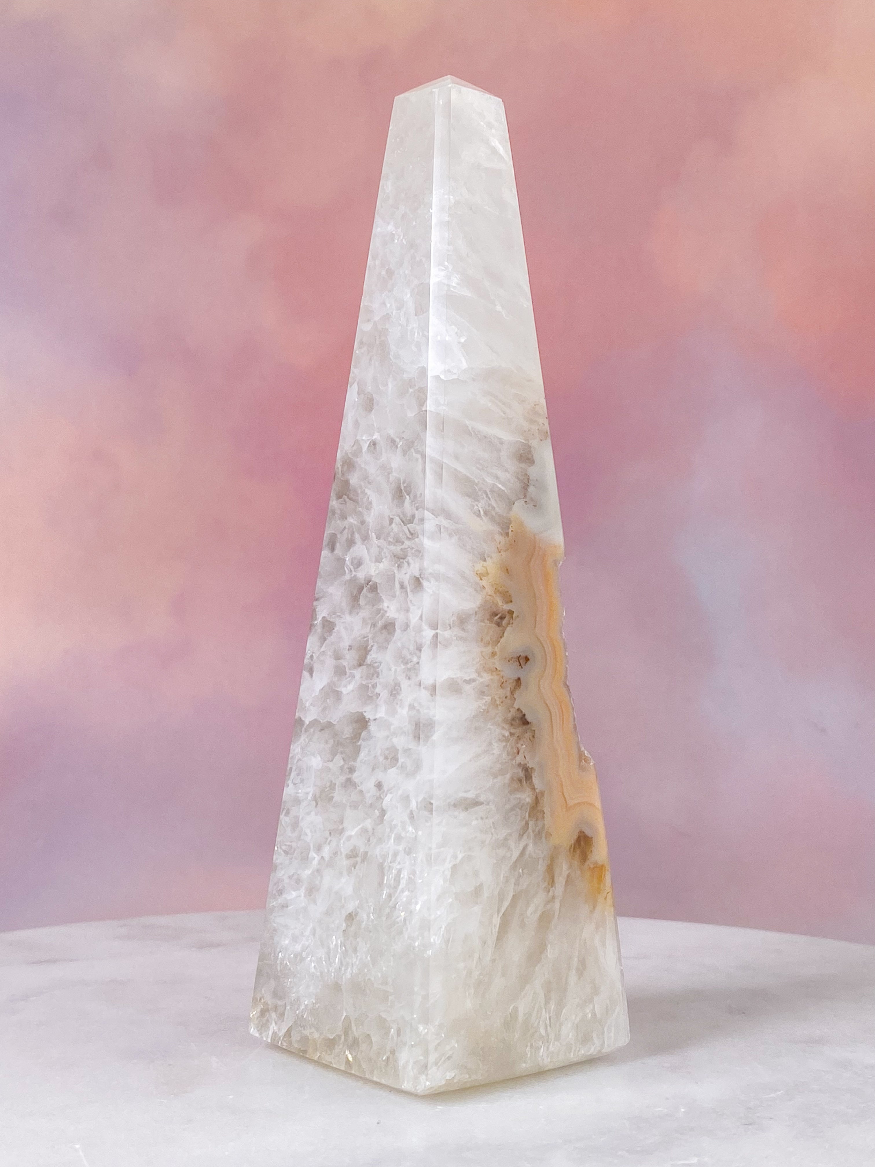 Druzy Agat Obelisk (Nr. 3)