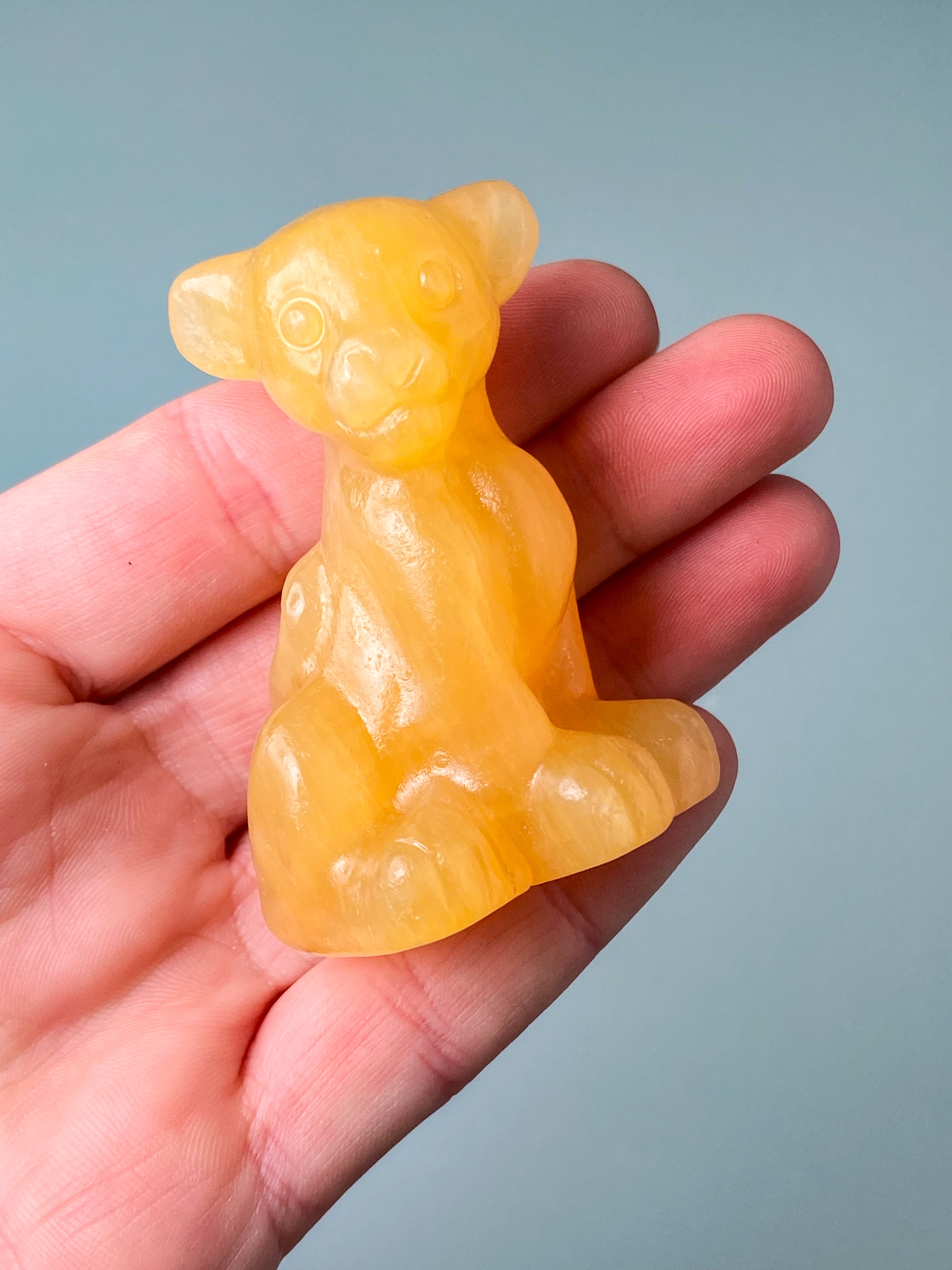 Orange kalcitpumpa med band