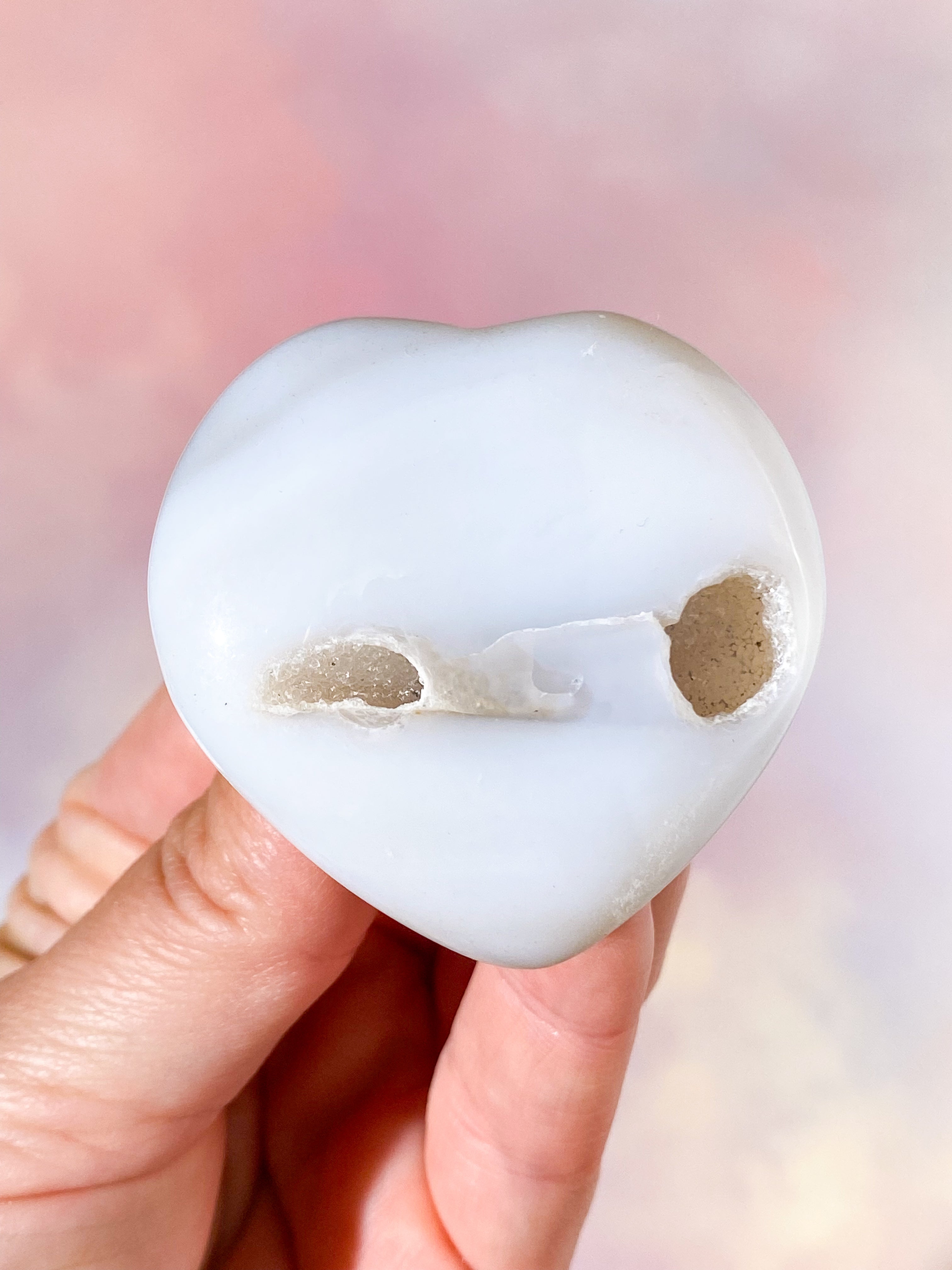 Druzy Agat Hjerte (Nr. 4)