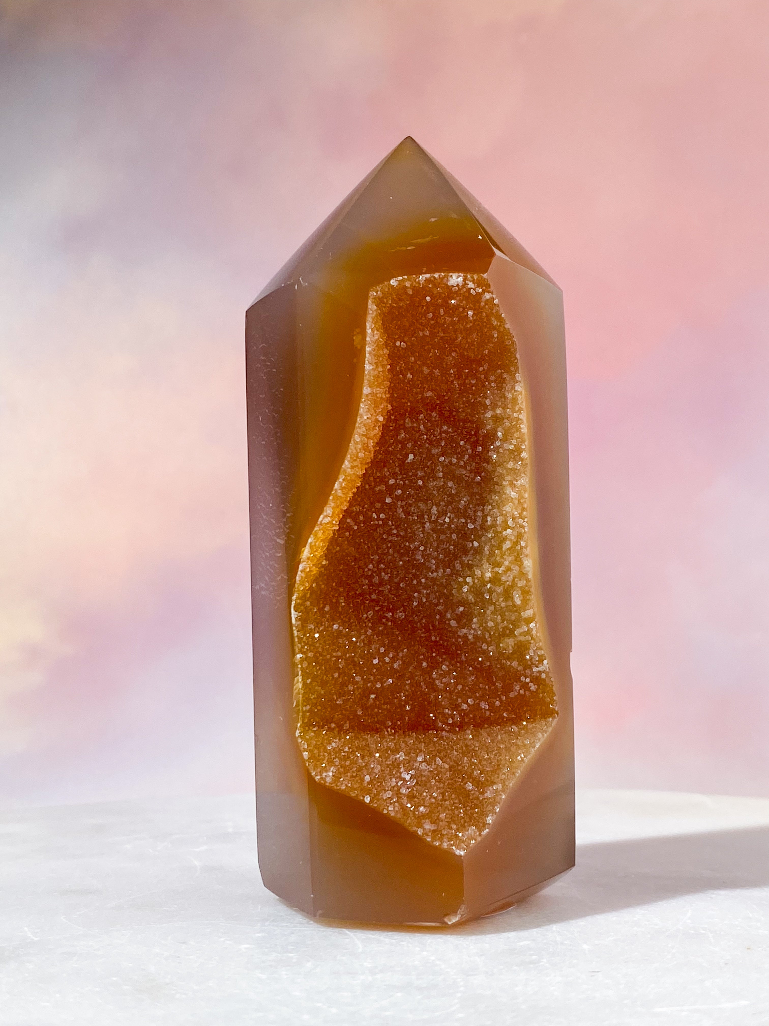 Druzy Agat Tårn (Nr. 28)
