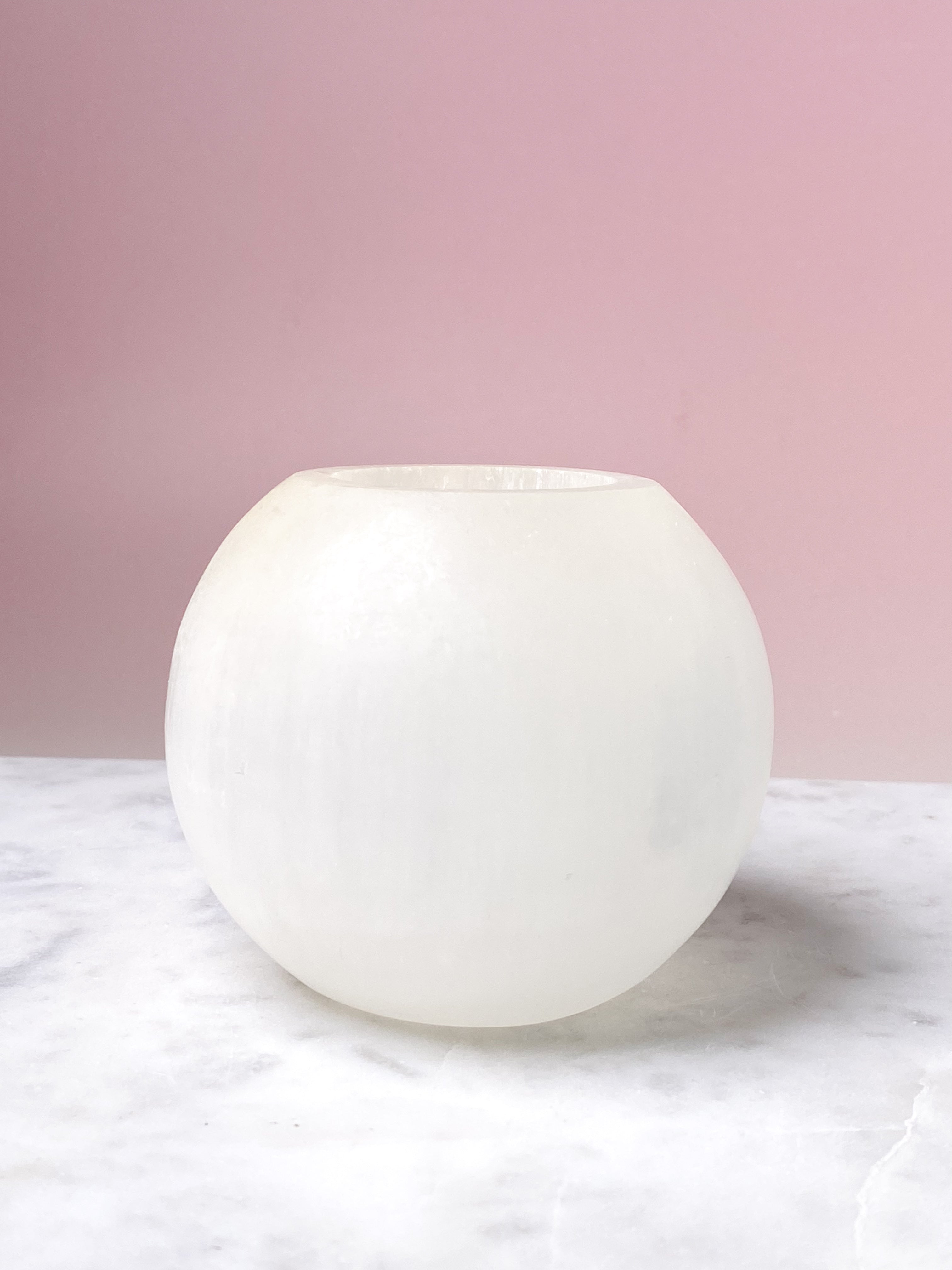 OUTLET - Selenit Poleret Fyrfadsholder