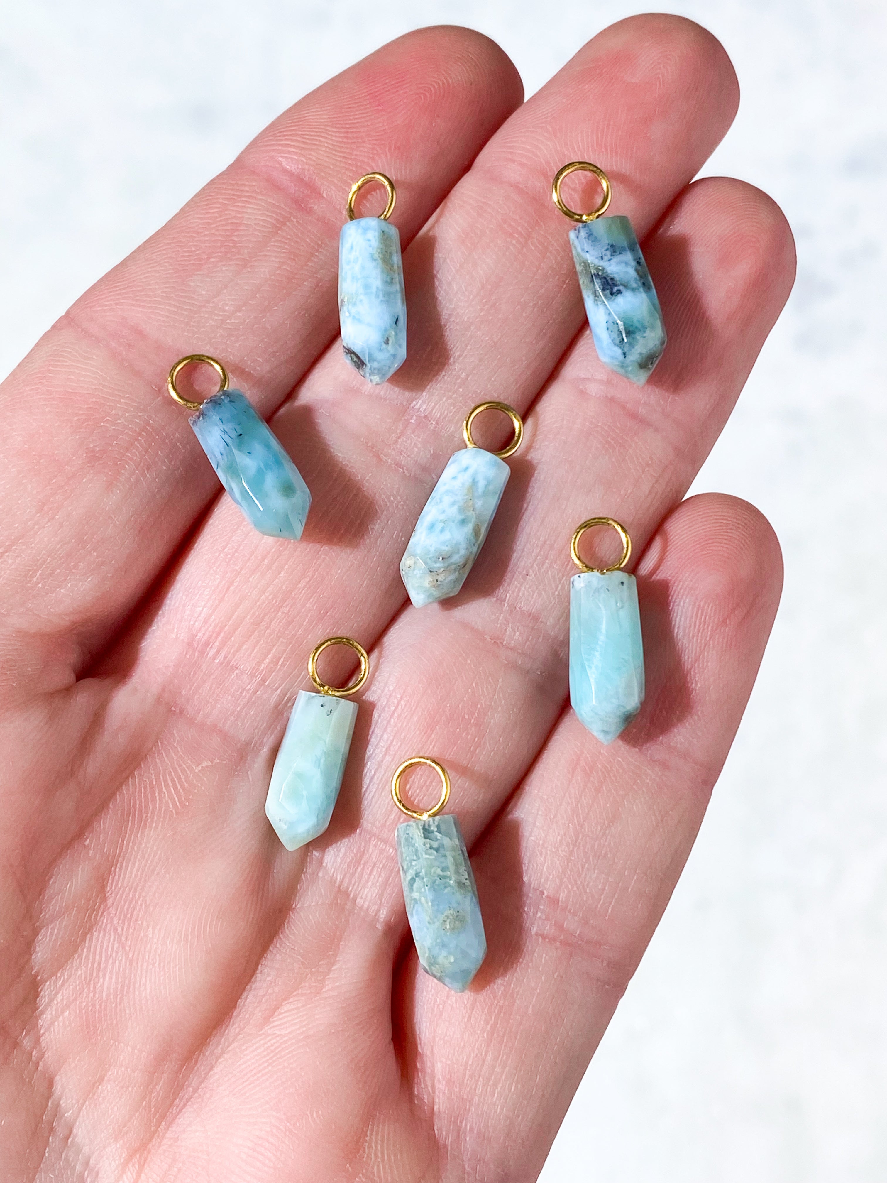 Larimar Spids Halskæde