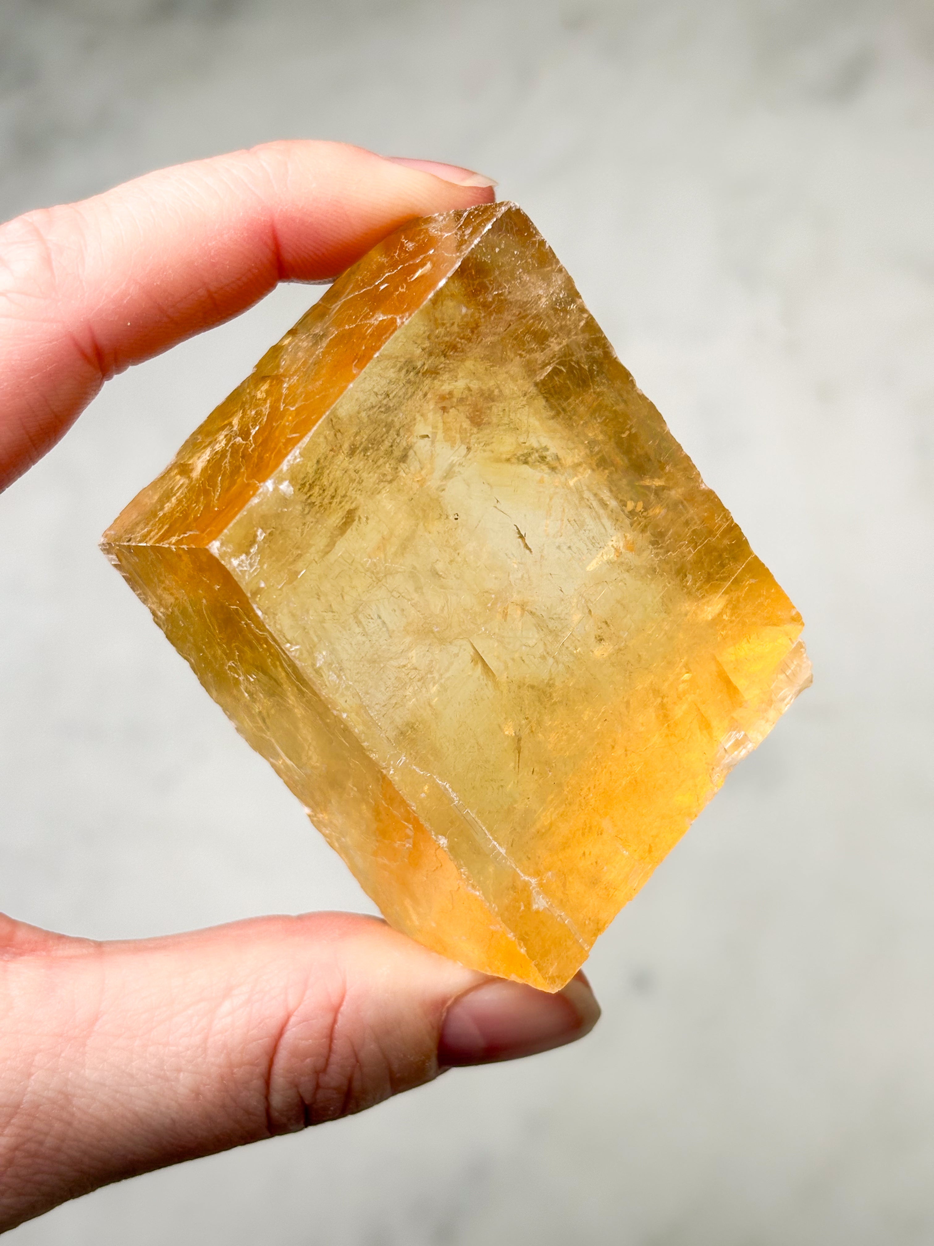 Optisk Honning Calcit Rå (Nr. 5)