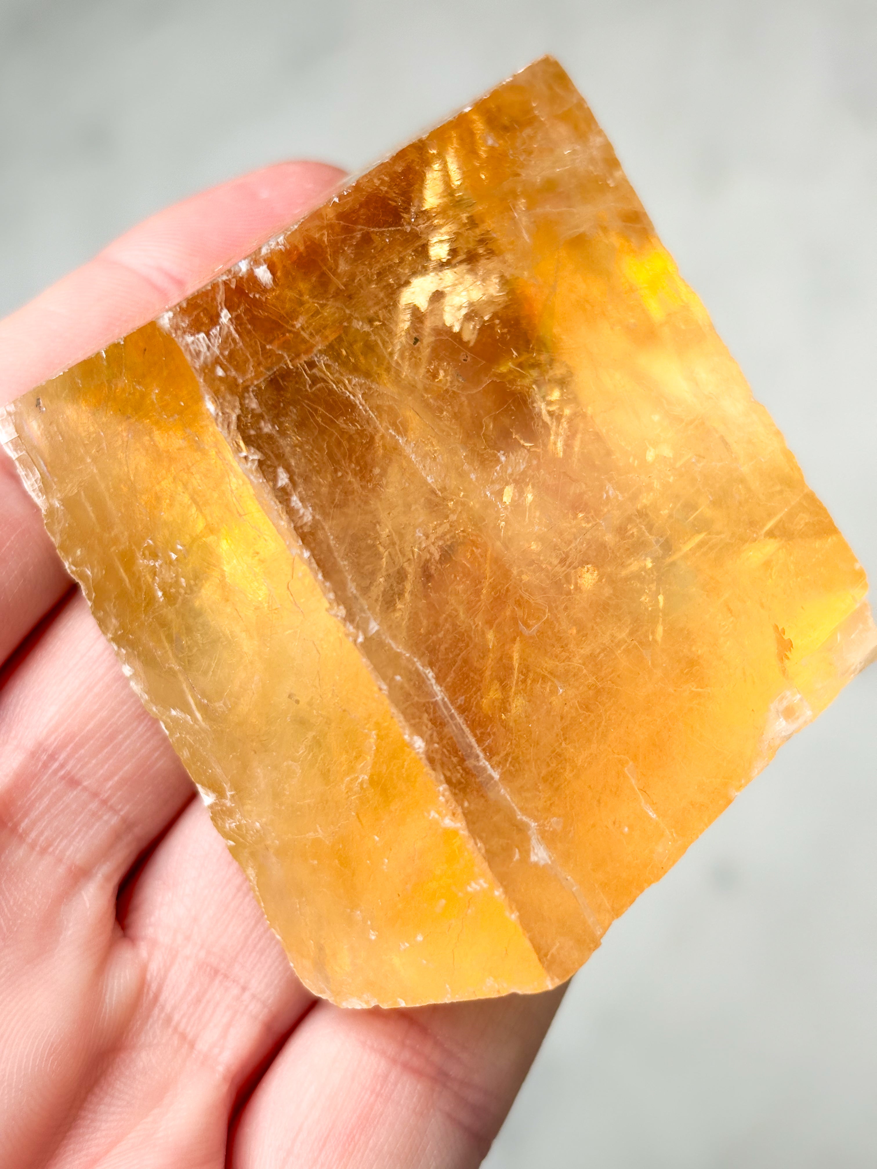 Optisk Honning Calcit Rå (Nr. 5)