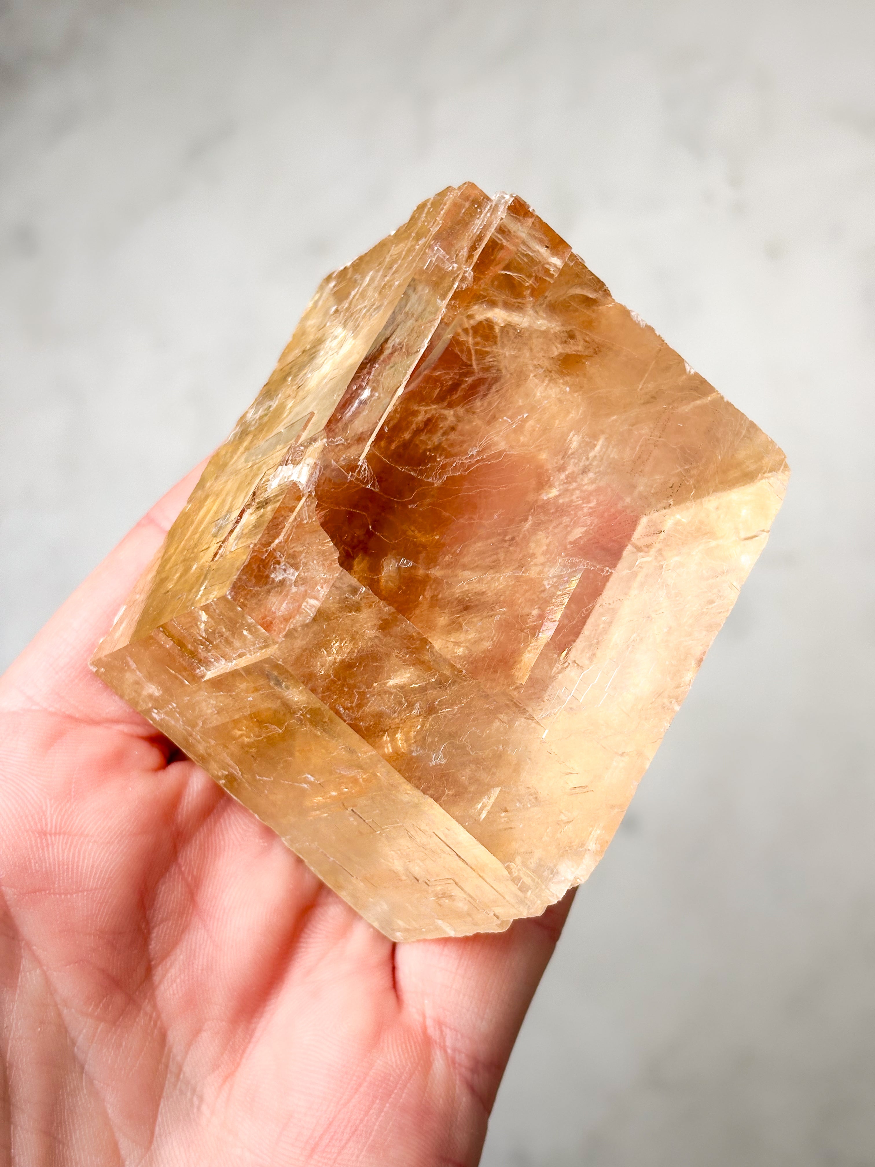 Optisk Honning Calcit Rå (Nr. 7)