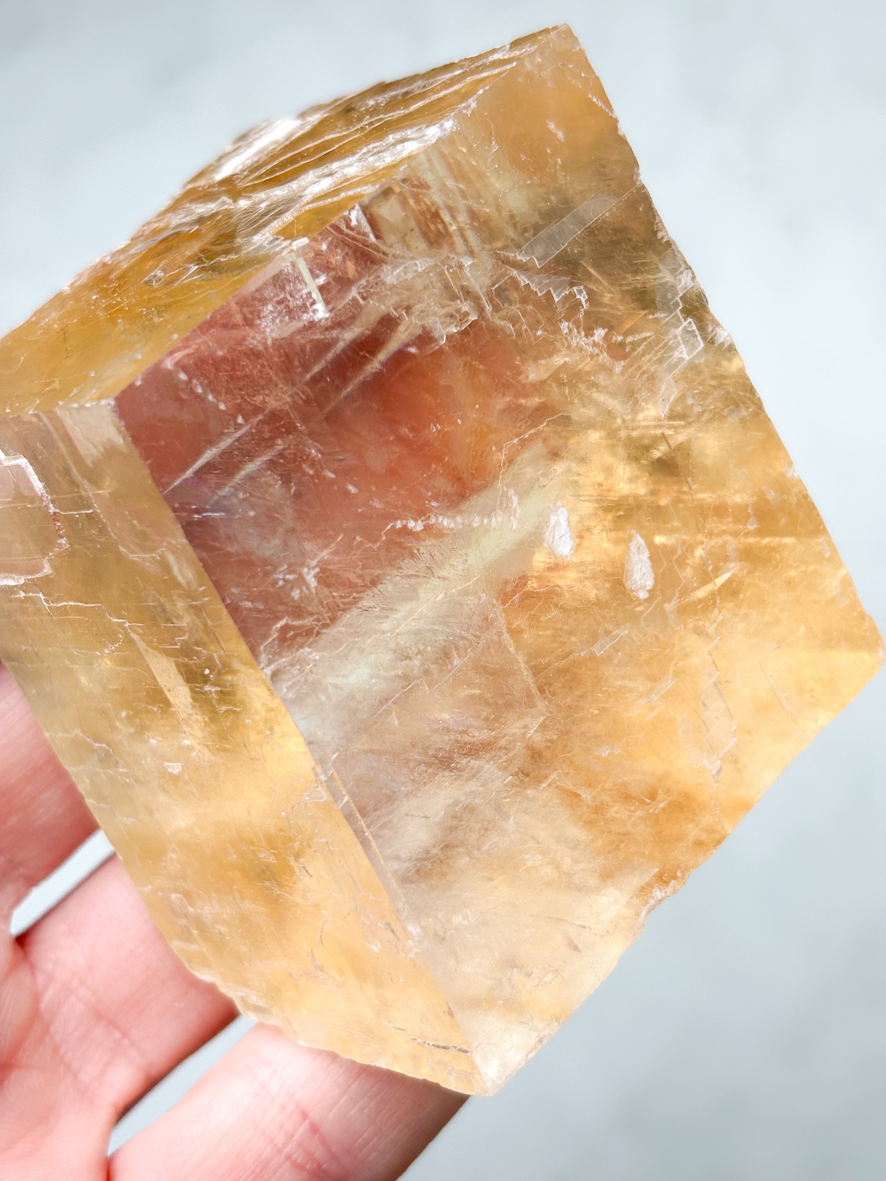 Optisk Honning Calcit Rå (Nr. 7)