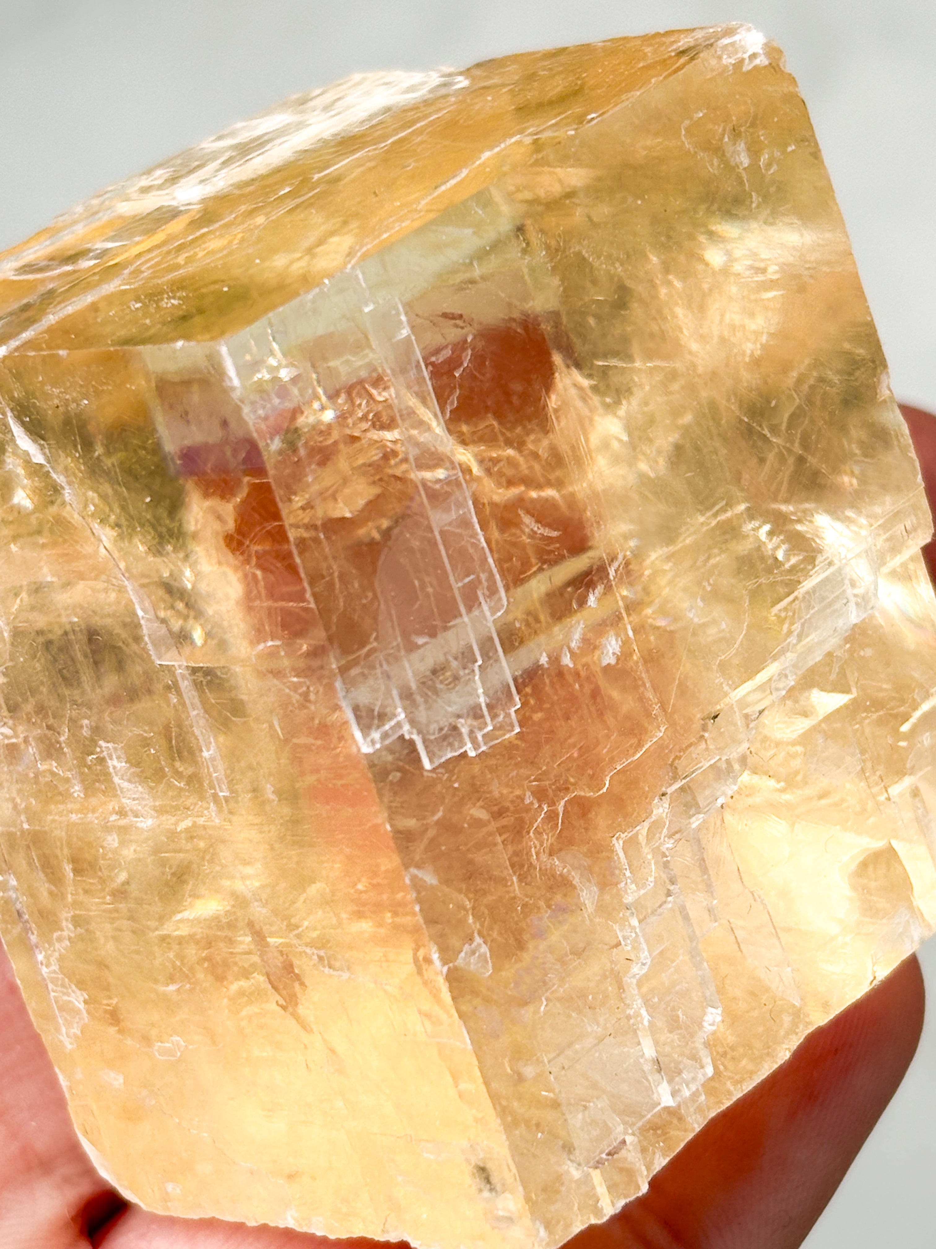 Optisk Honning Calcit Rå (Nr. 12)