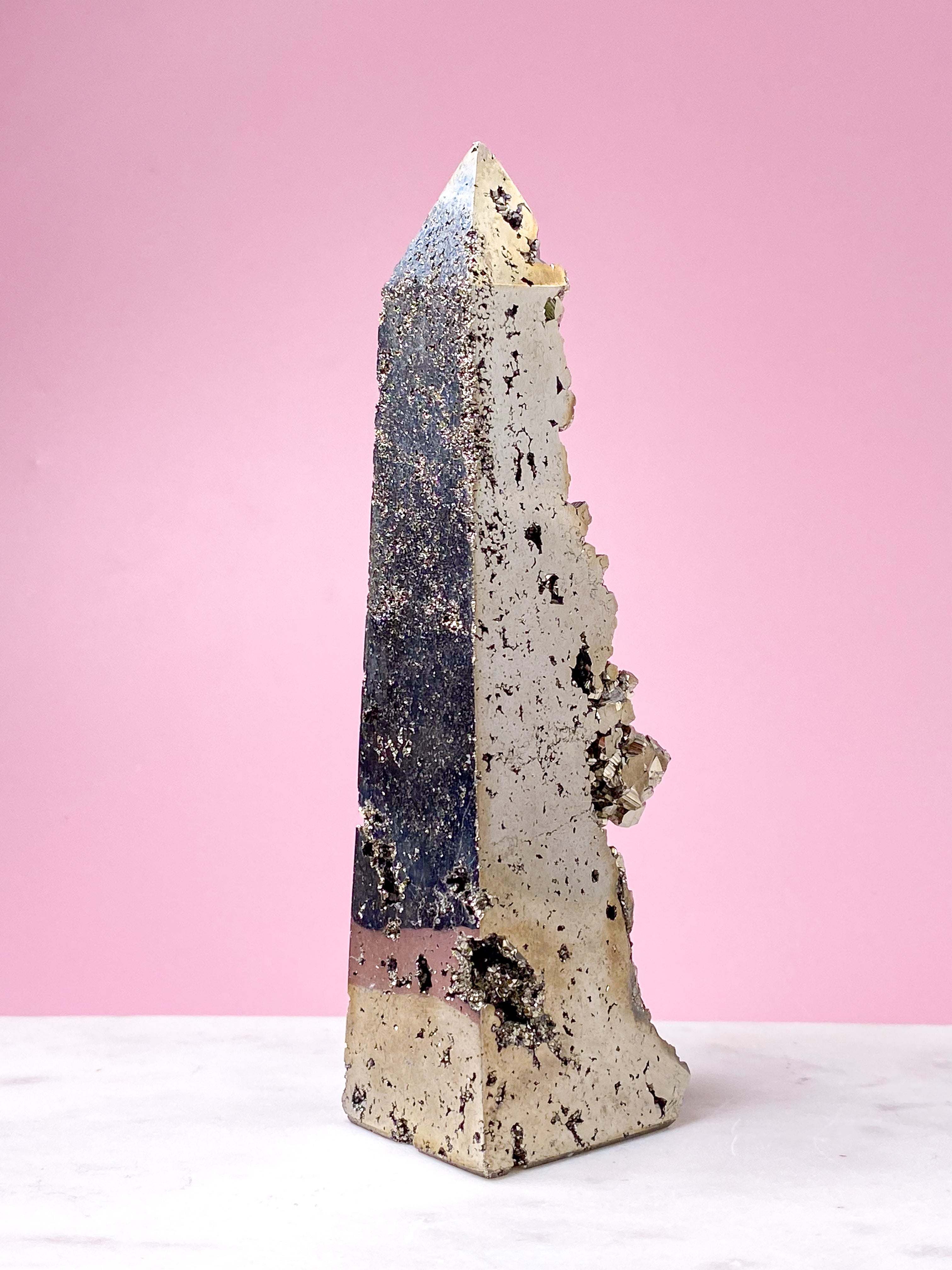Druzy Pyrit Tårn (Nr. 16)