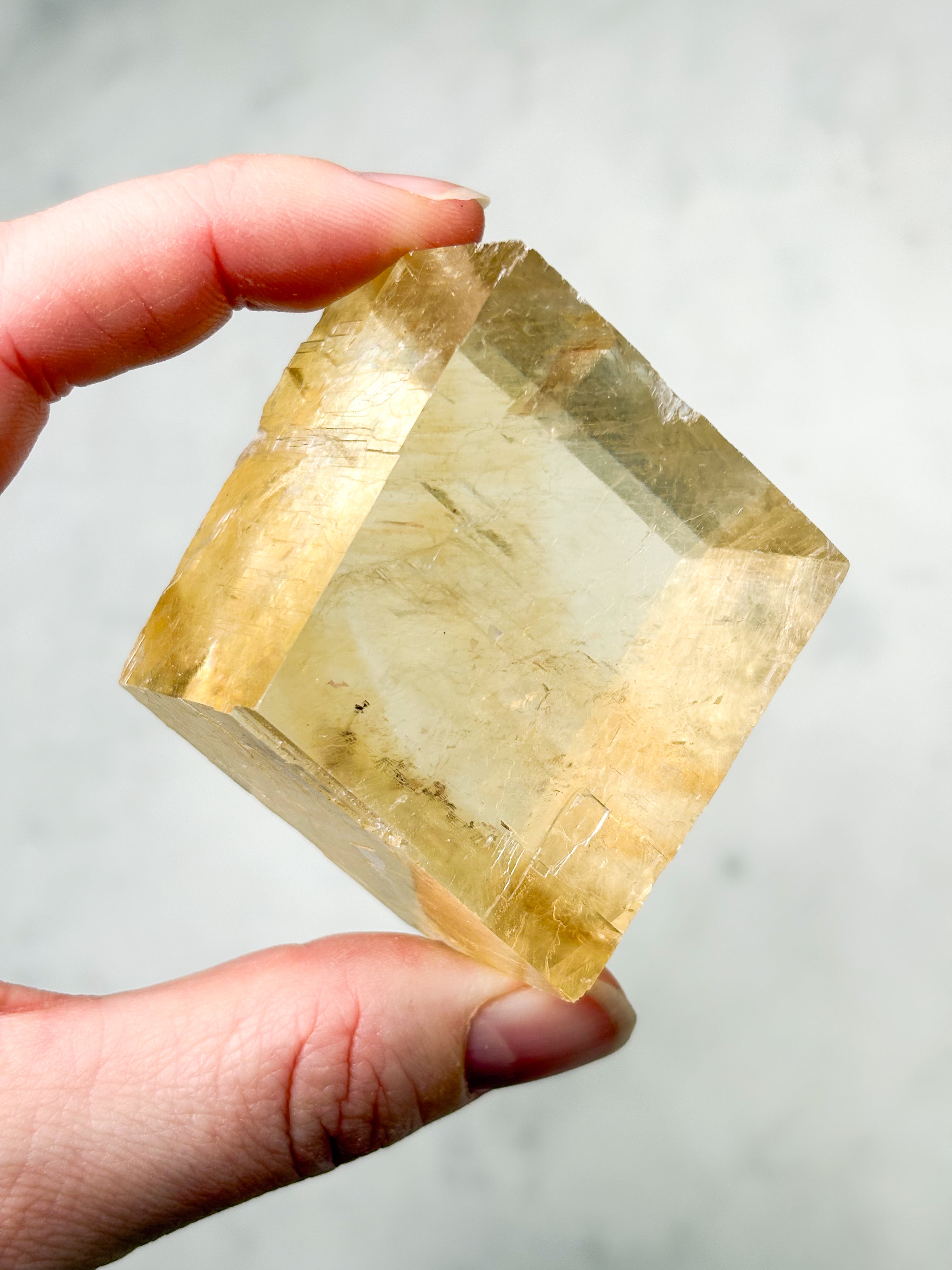 Optisk Honning Calcit Rå (Nr. 14)