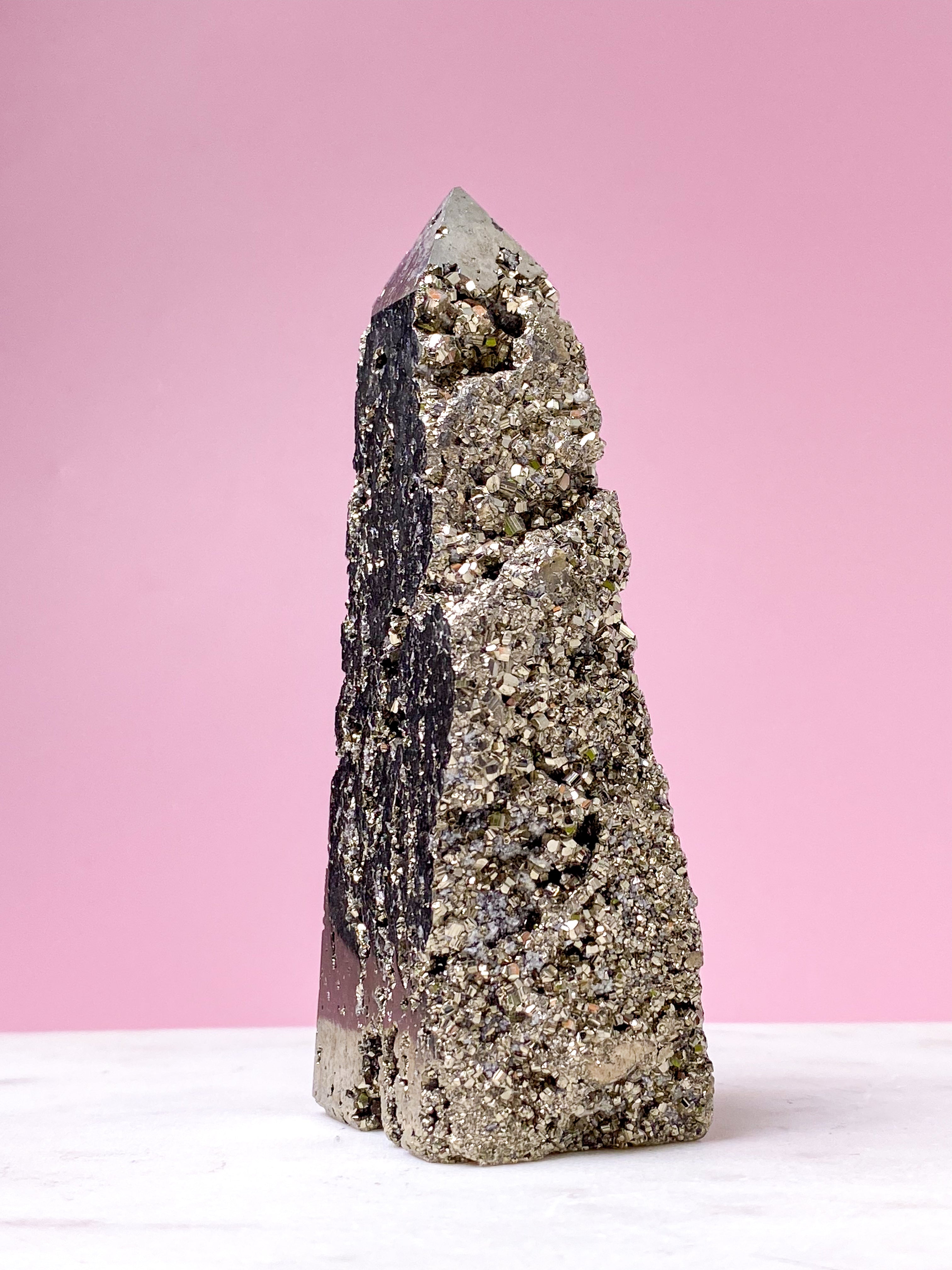 Druzy Pyrit Tårn (Nr. 21)