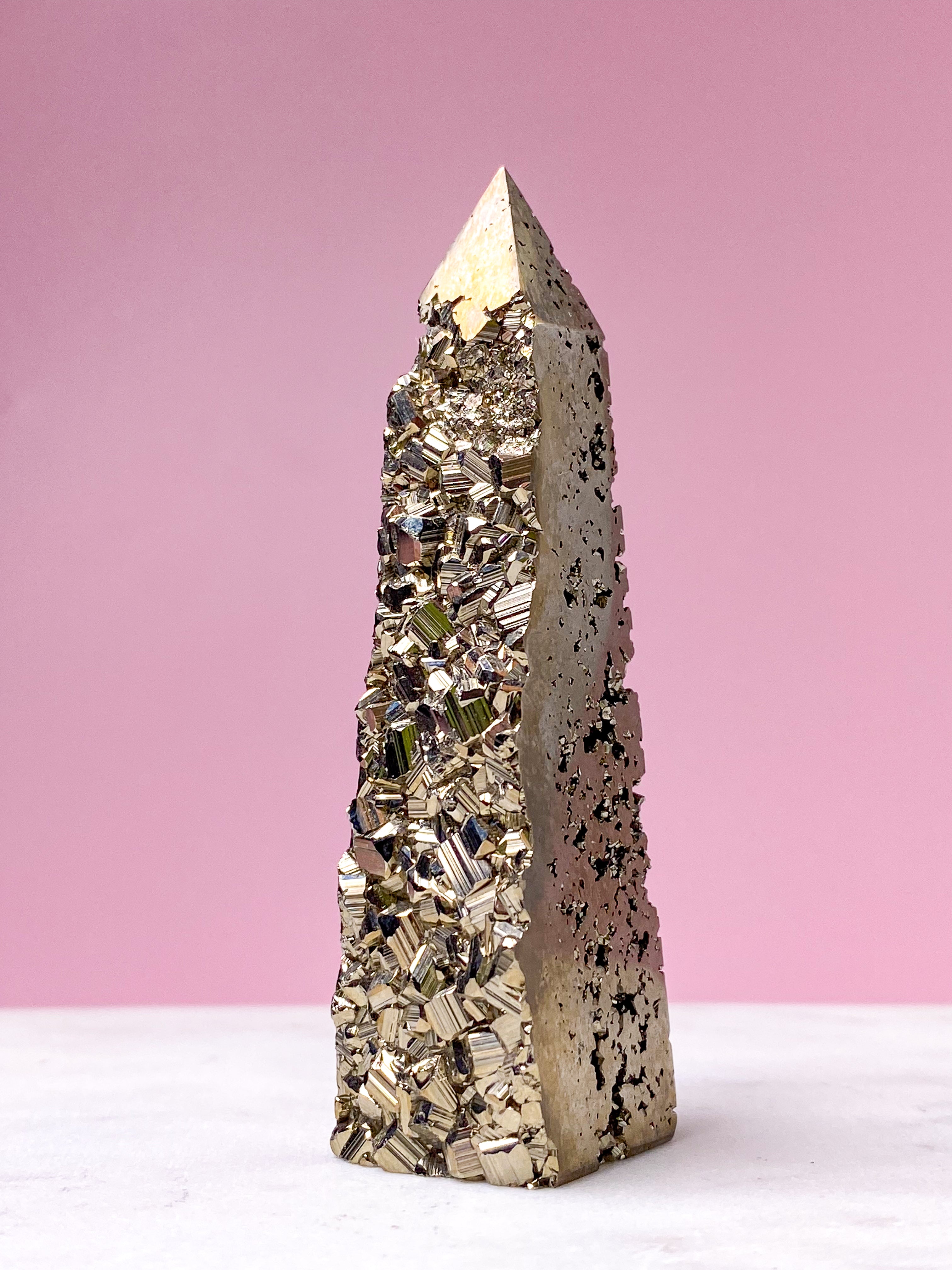 Druzy Pyrit Tårn (Nr. 23)